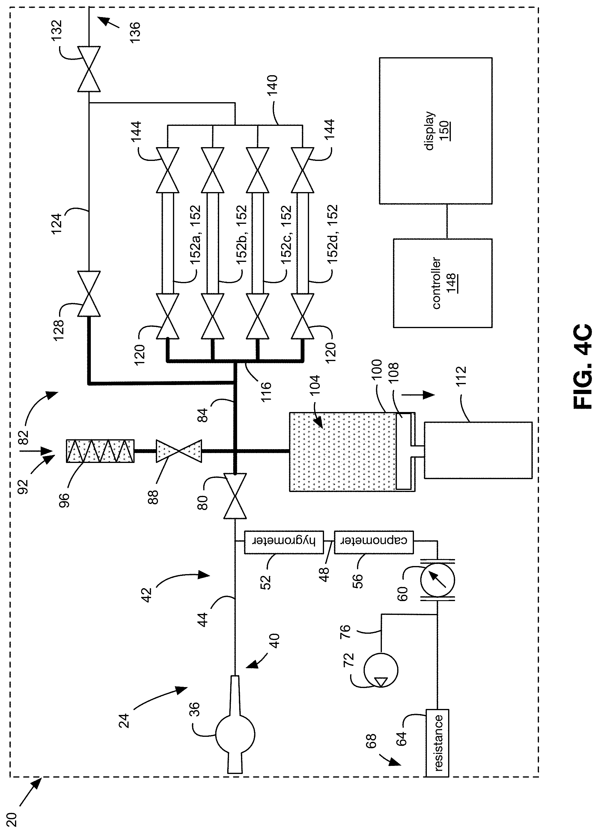 Patent US11782049 Figure 6 – Apparatus and method for collecting a breath sample using a container with controllable volume