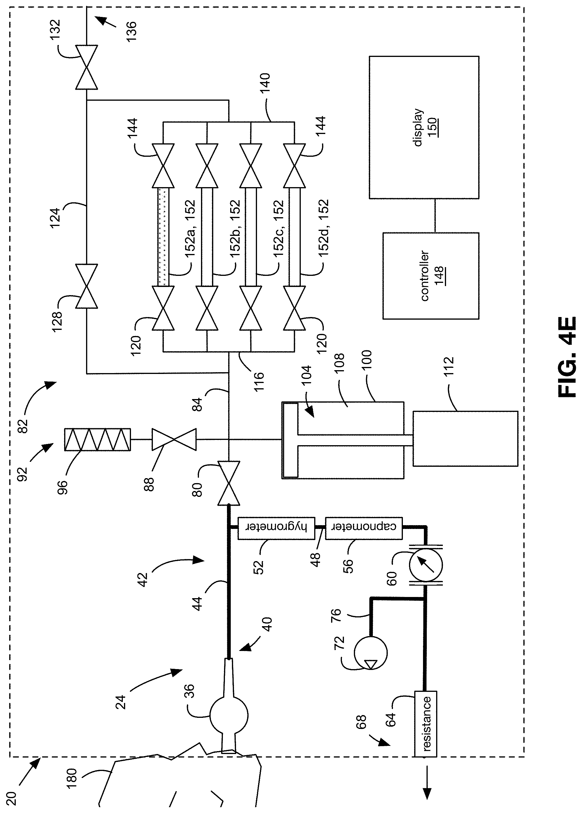 Patent US11782049 Figure 8 – Apparatus and method for collecting a breath sample using a container with controllable volume