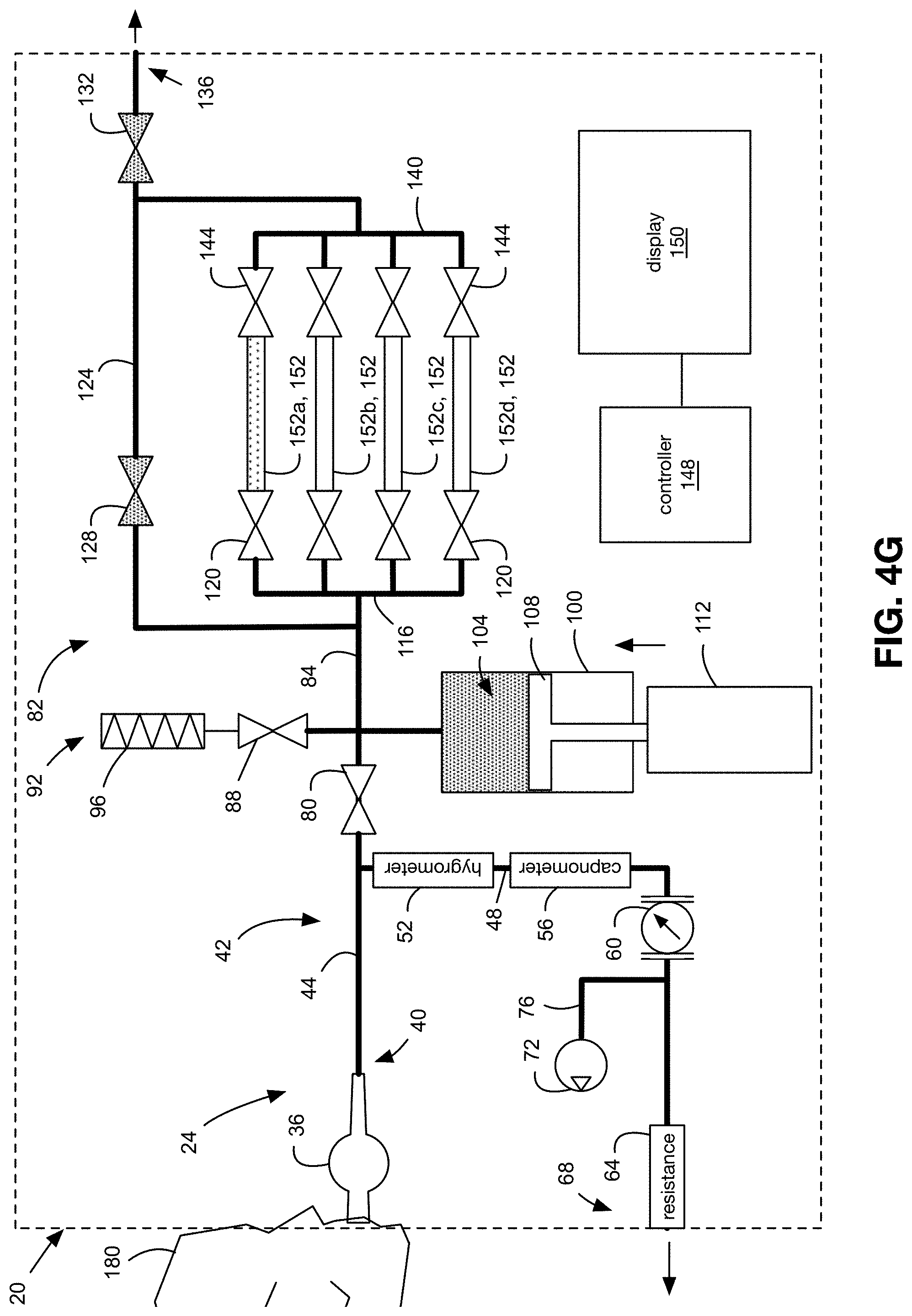 Patent US11782049 Figure 10 – Apparatus and method for collecting a breath sample using a container with controllable volume