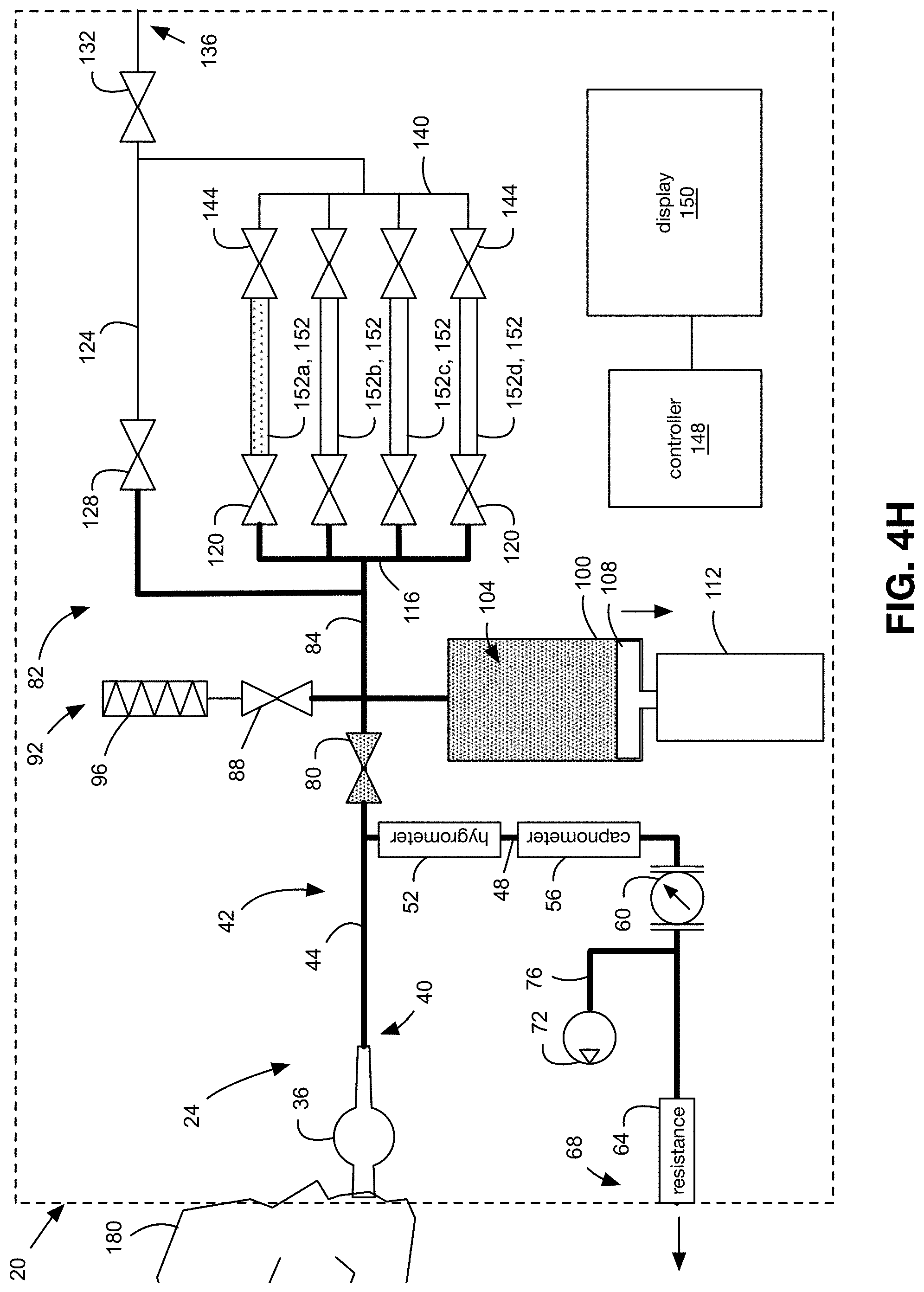 Patent US11782049 Figure 11 – Apparatus and method for collecting a breath sample using a container with controllable volume