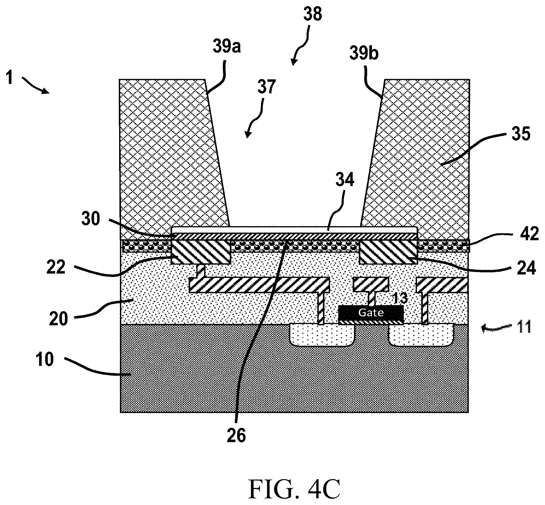 Patent US11782057 Figure 15 – Ic with graphene fet sensor array patterned in layers above circuitry formed in a silicon based cmos wafer
