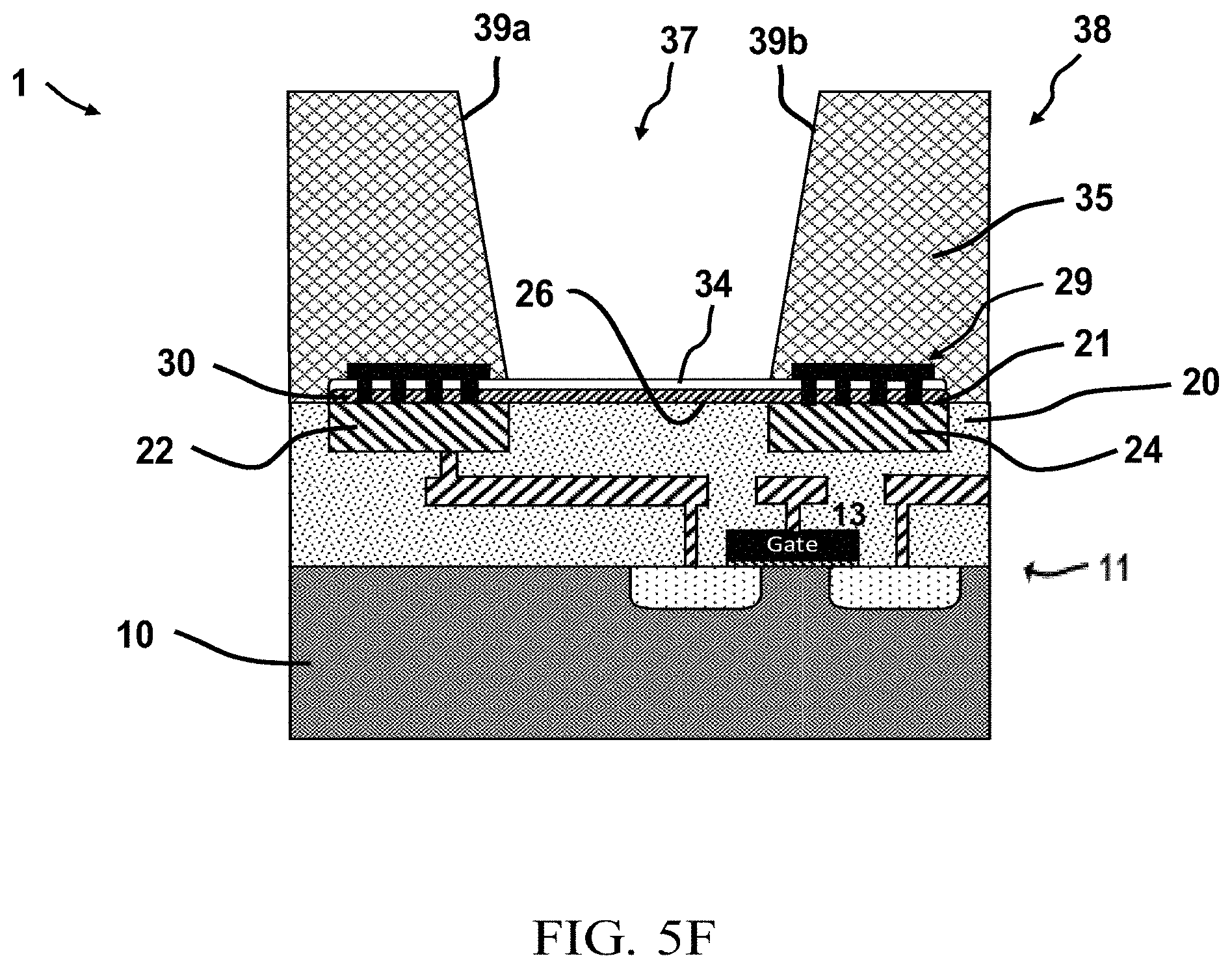 Patent US11782057 Figure 17 – Ic with graphene fet sensor array patterned in layers above circuitry formed in a silicon based cmos wafer