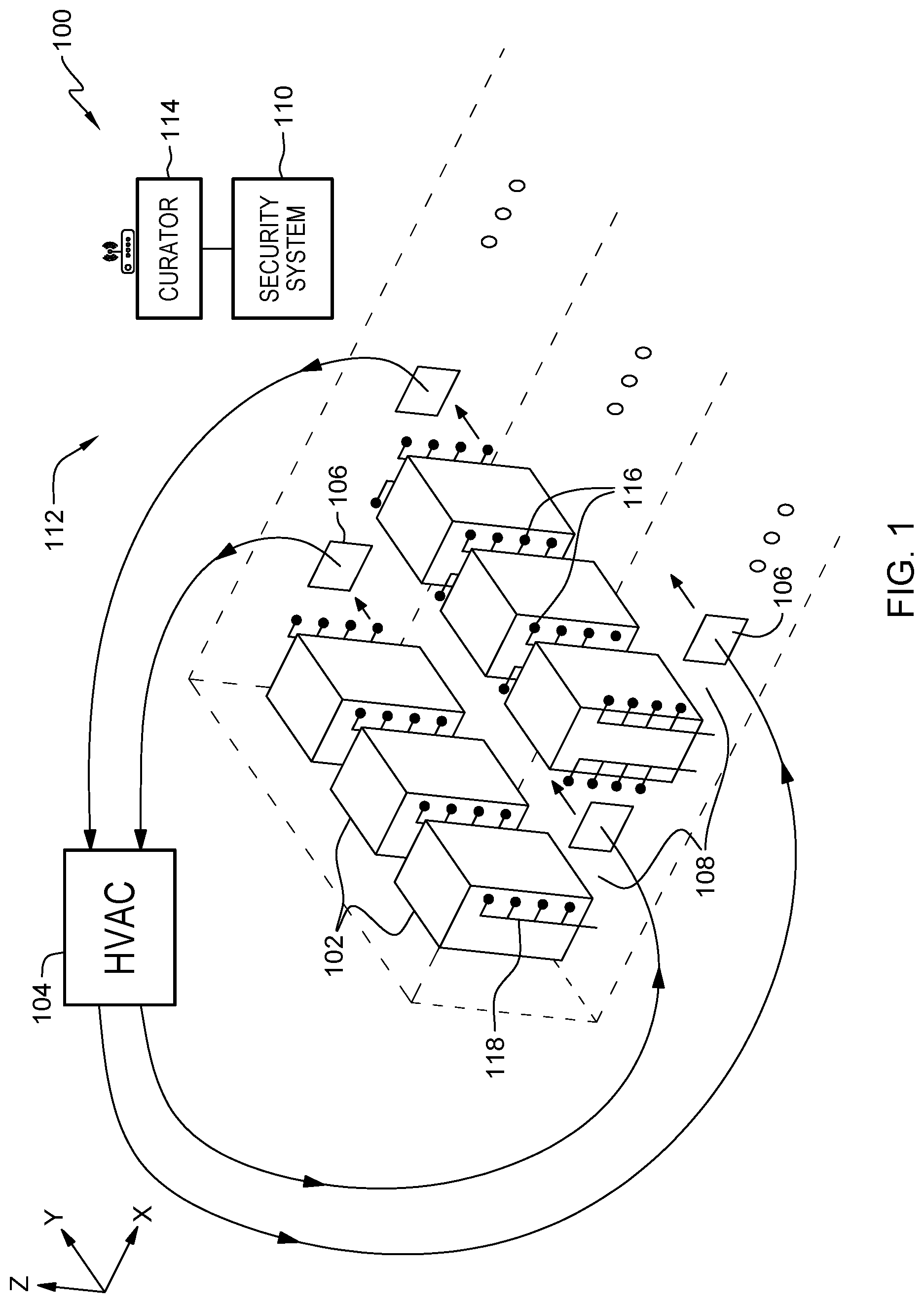 Patent US11782068 Figure 1 – Indoor intrusion detection