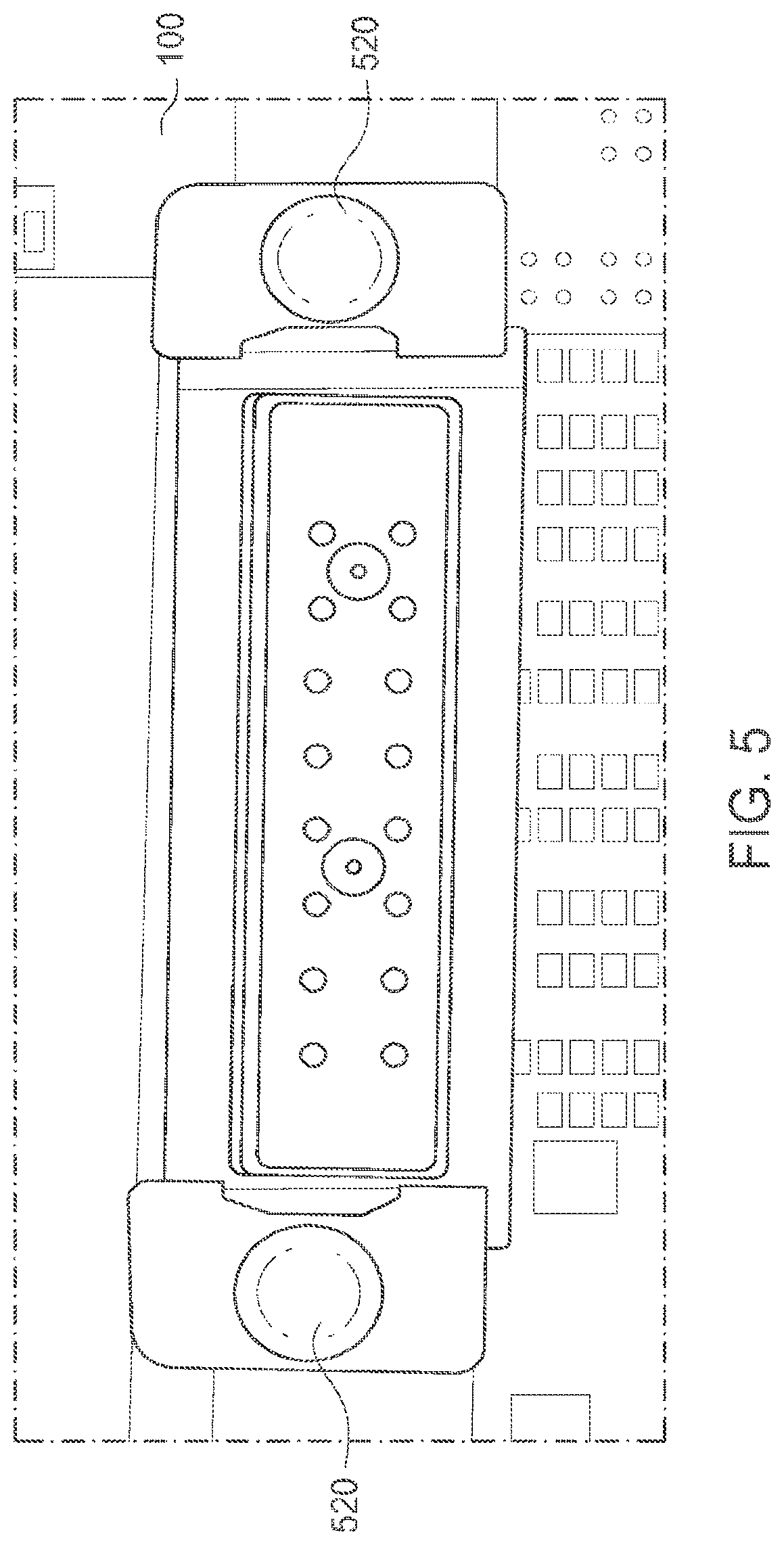 Patent US11782072 Figure 5 – Test arrangement for testing high-frequency components, particularly silicon photonics devices under test