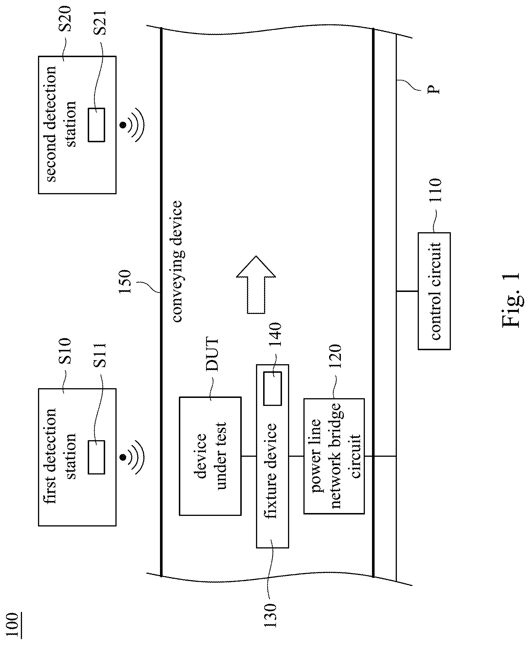 Patent US11782093 — Detection system and detection method — Figure 1