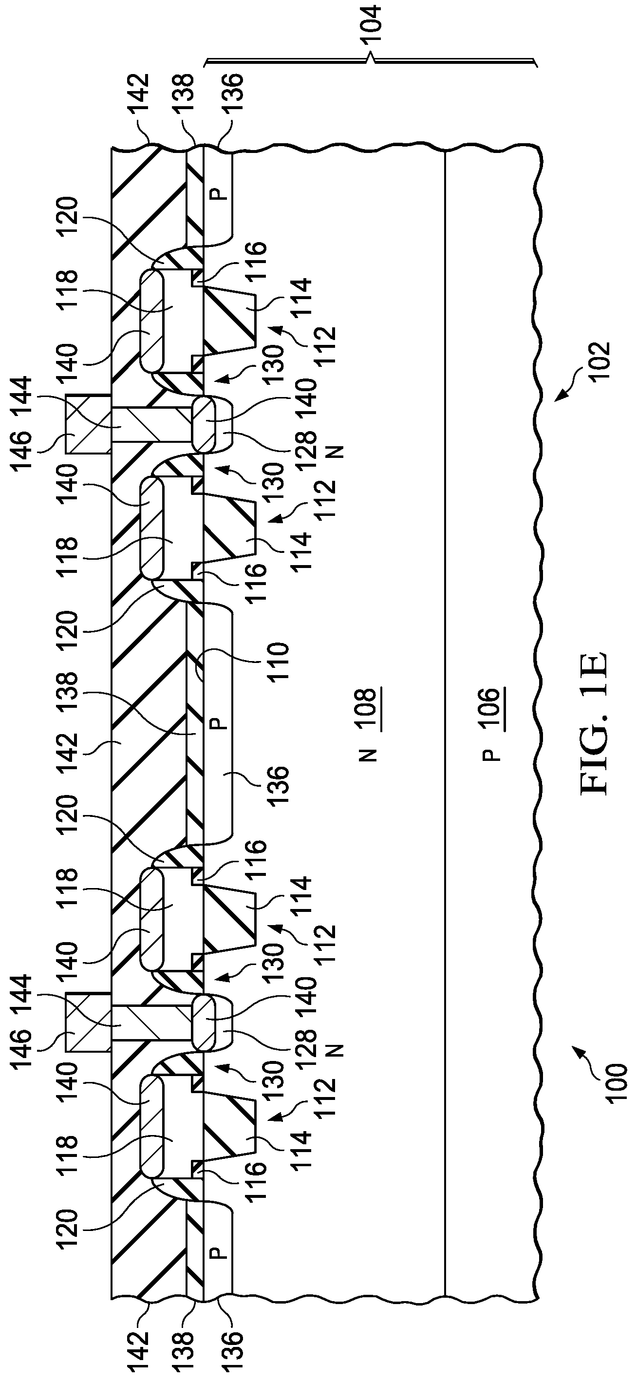 Patent US11782102 Figure 5 – Hall sensor with dielectric isolation and p-n junction isolation
