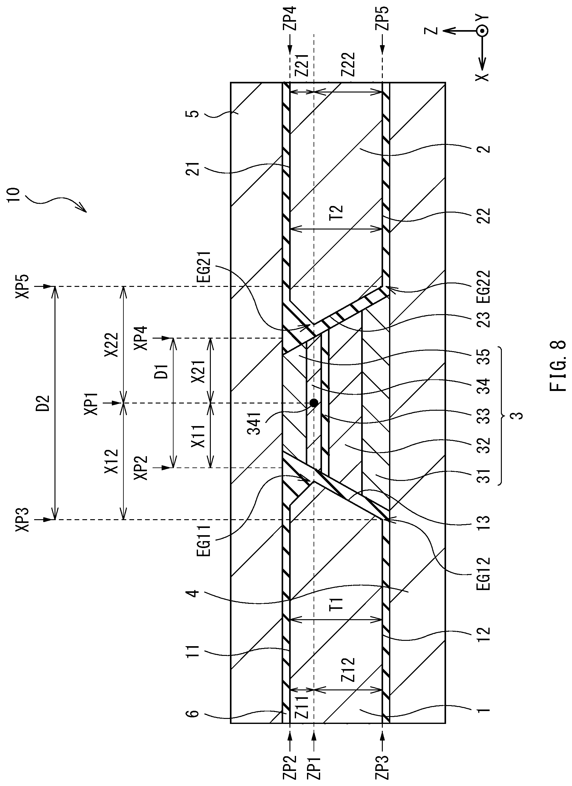 Patent US11782104 Figure 8 – Magnetic field detection device