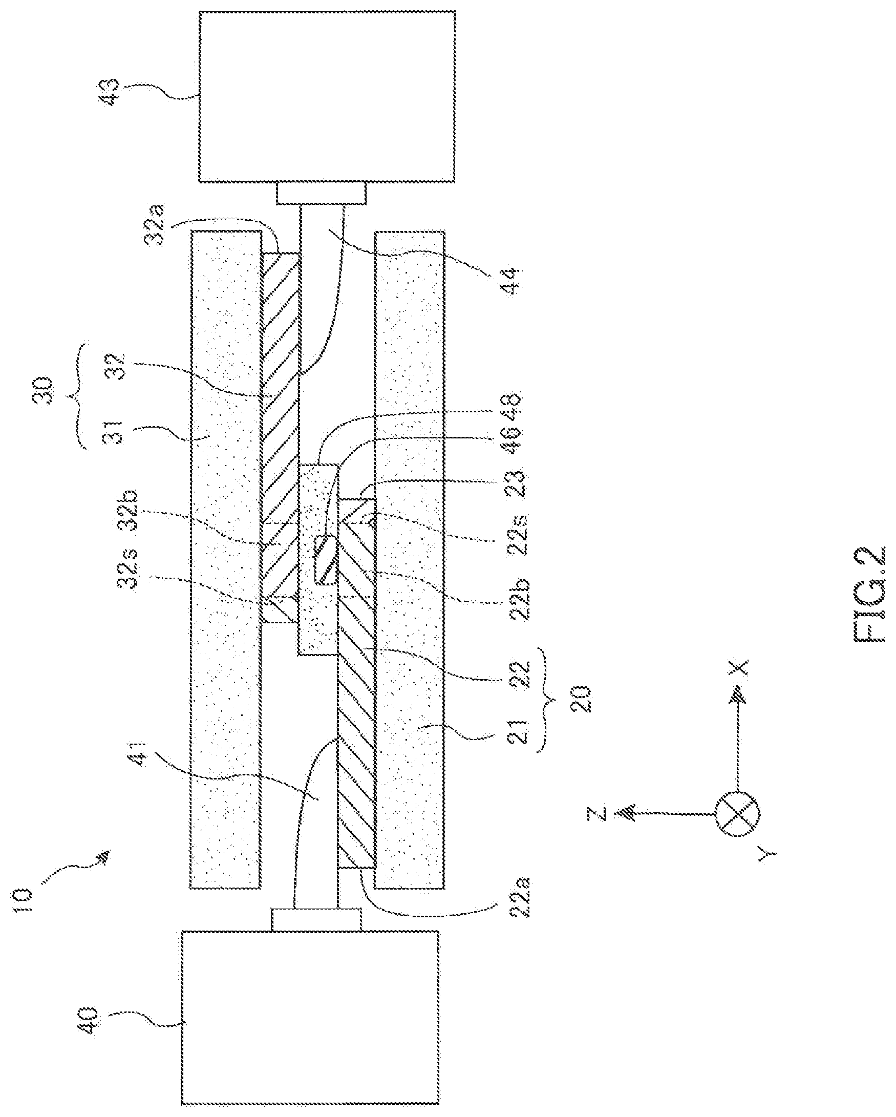 Patent US11782106 Figure 2 – Permeability measurement jig, permeability measurement device, and permeability measurement method
