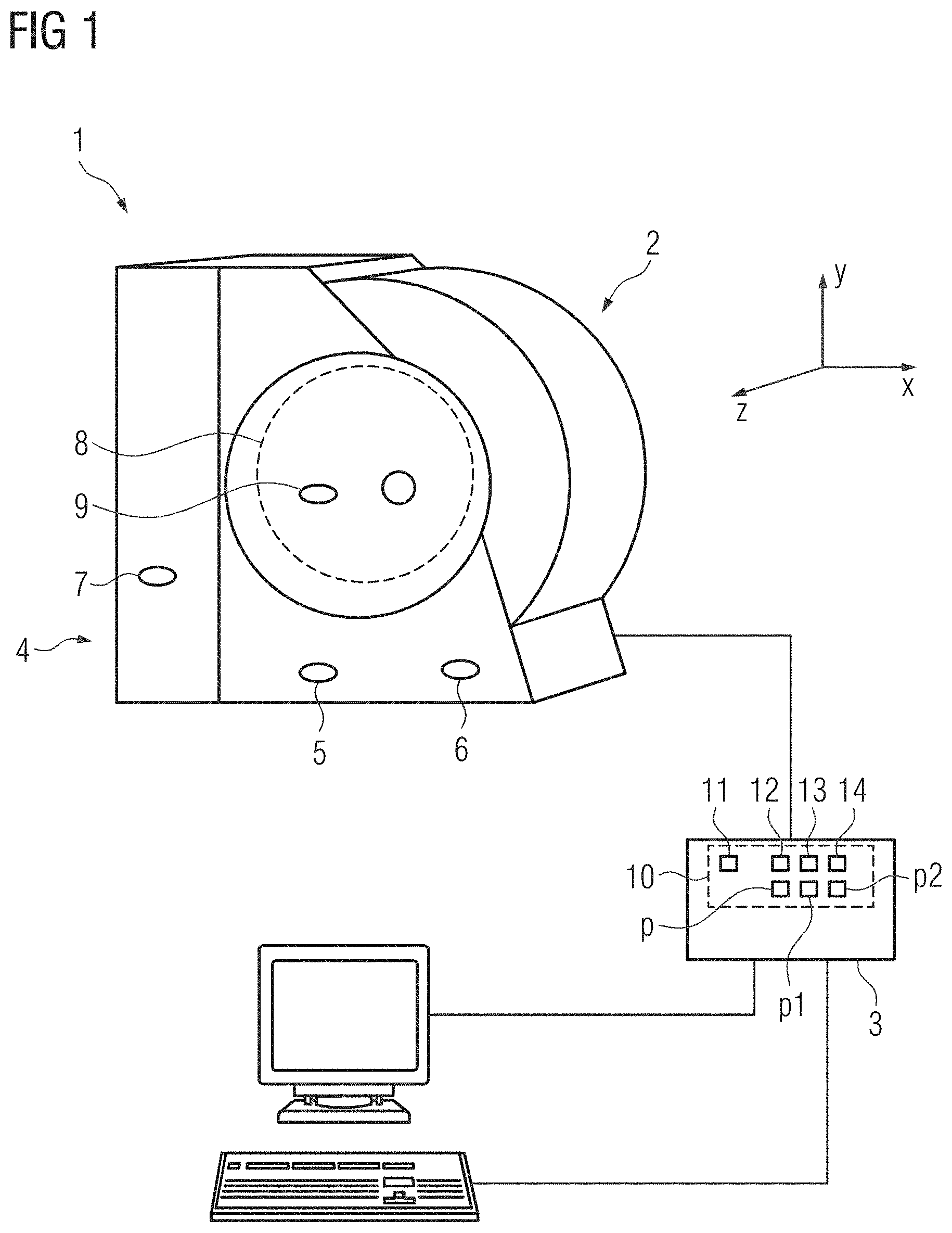 Patent US11782116 — Method for recording a magnetic resonance image dataset, data medium, computer program product, and magnetic resonance installation — Figure 1