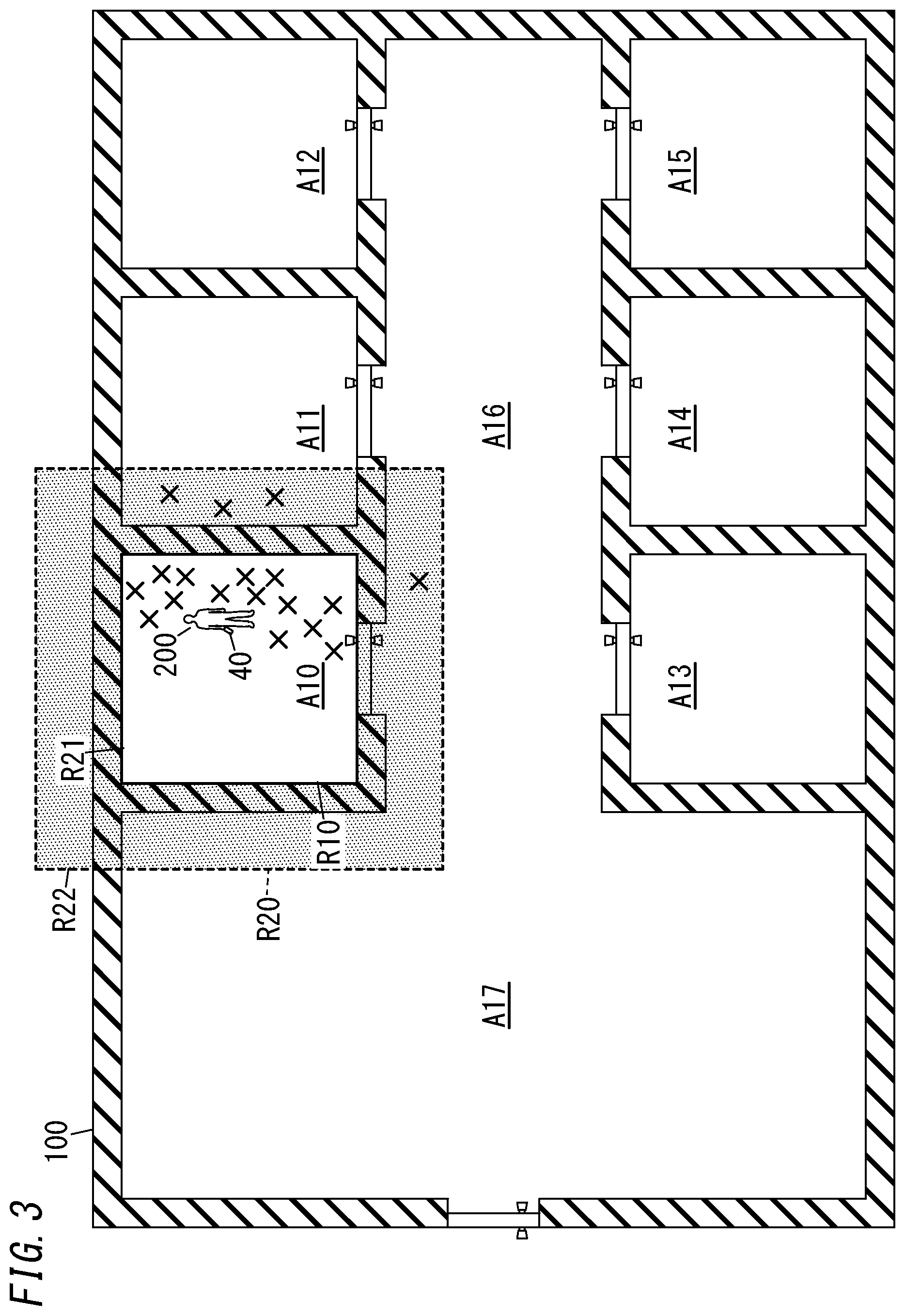 Patent US11782123 Figure 3 – Area determination system, area determination method, and program