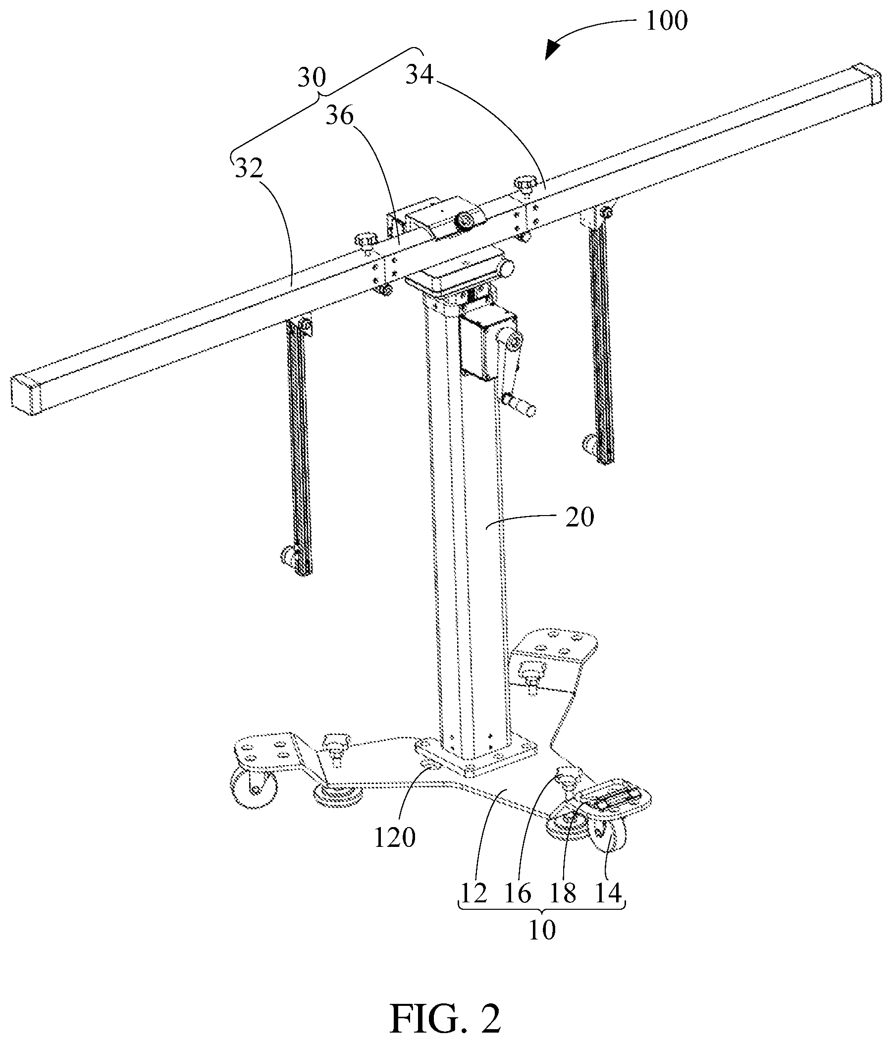 Patent US11782125 Figure 2 – Calibration system and calibration bracket thereof