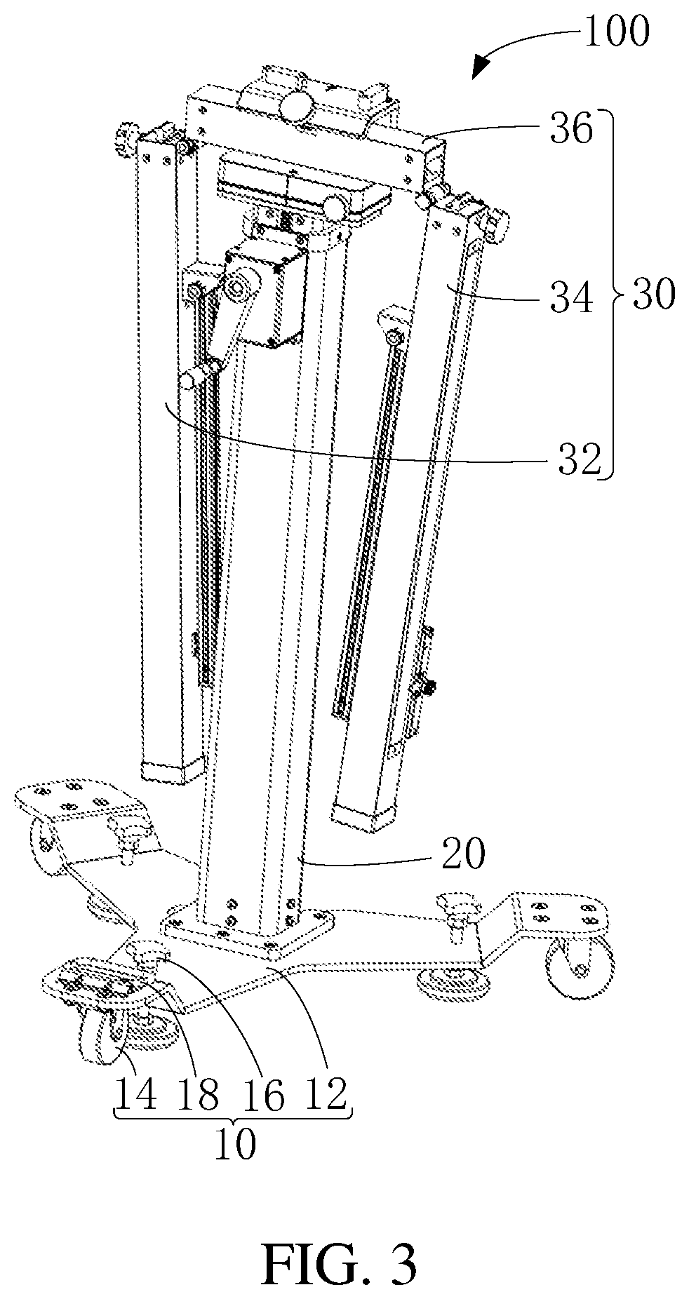 Patent US11782125 Figure 3 – Calibration system and calibration bracket thereof