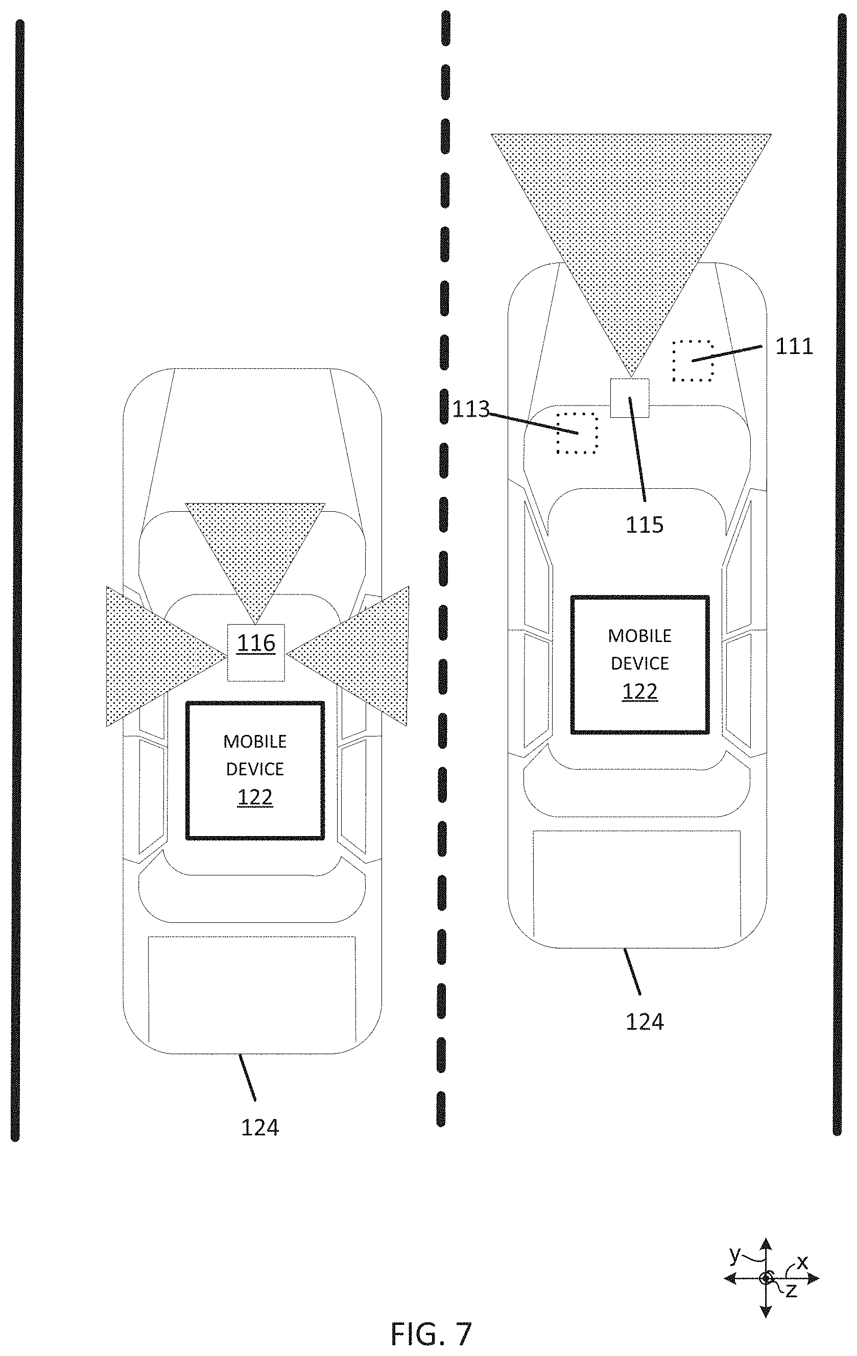 Patent US11782129 Figure 7 – Automatic detection of overhead obstructions