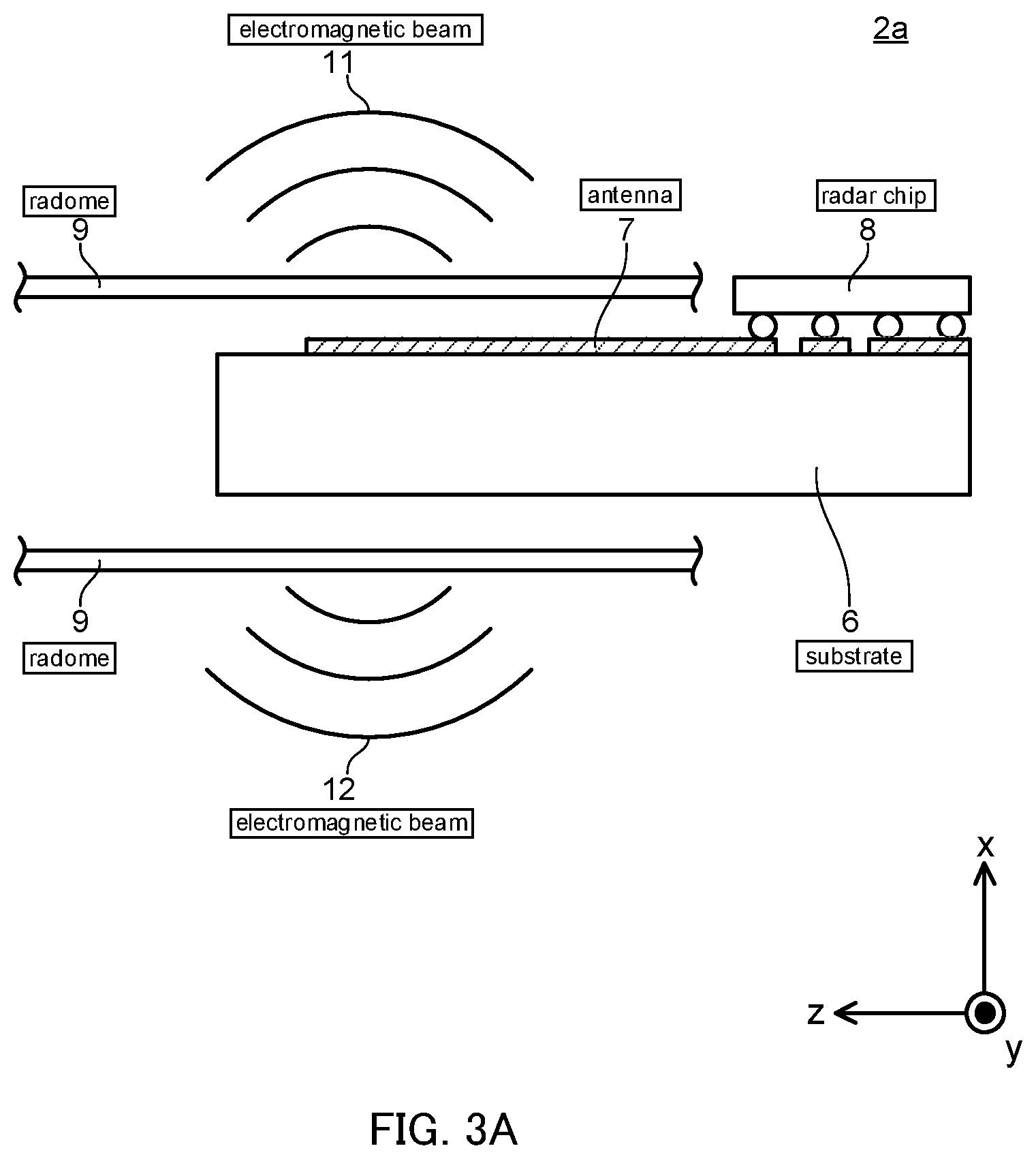 Patent US11782147 Figure 4 – Radar apparatus and vehicle