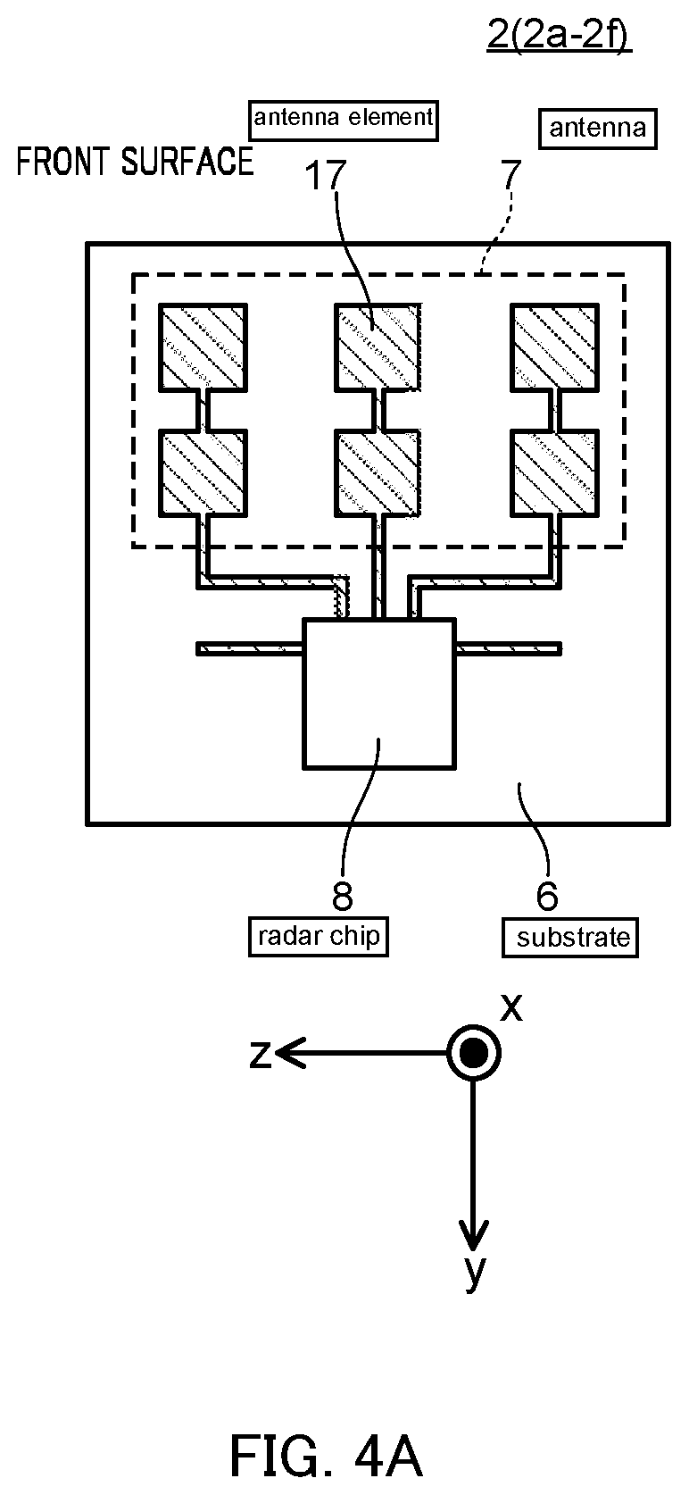Patent US11782147 Figure 10 – Radar apparatus and vehicle