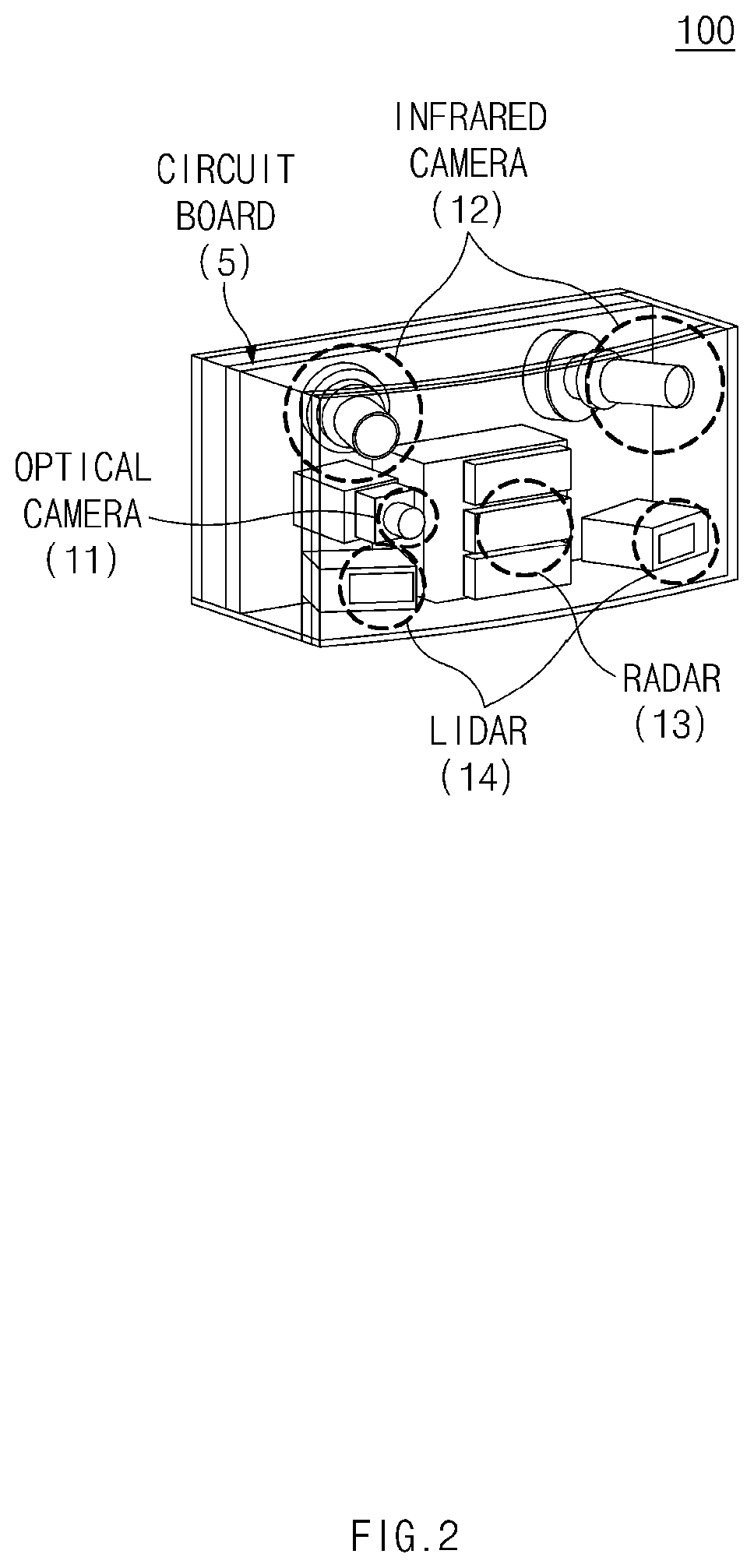 Patent US11782153 Figure 2 – Automotive sensor integration module
