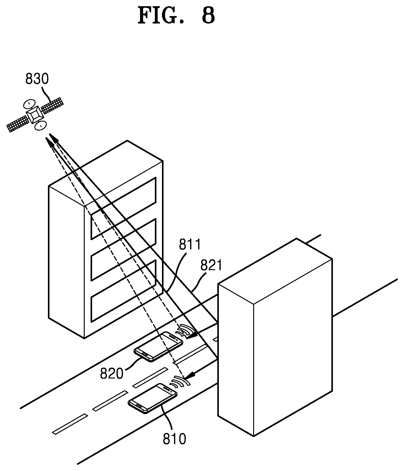 Patent US11782169 Figure 8 – Method of and apparatus for updating position of moving object based on GNSS