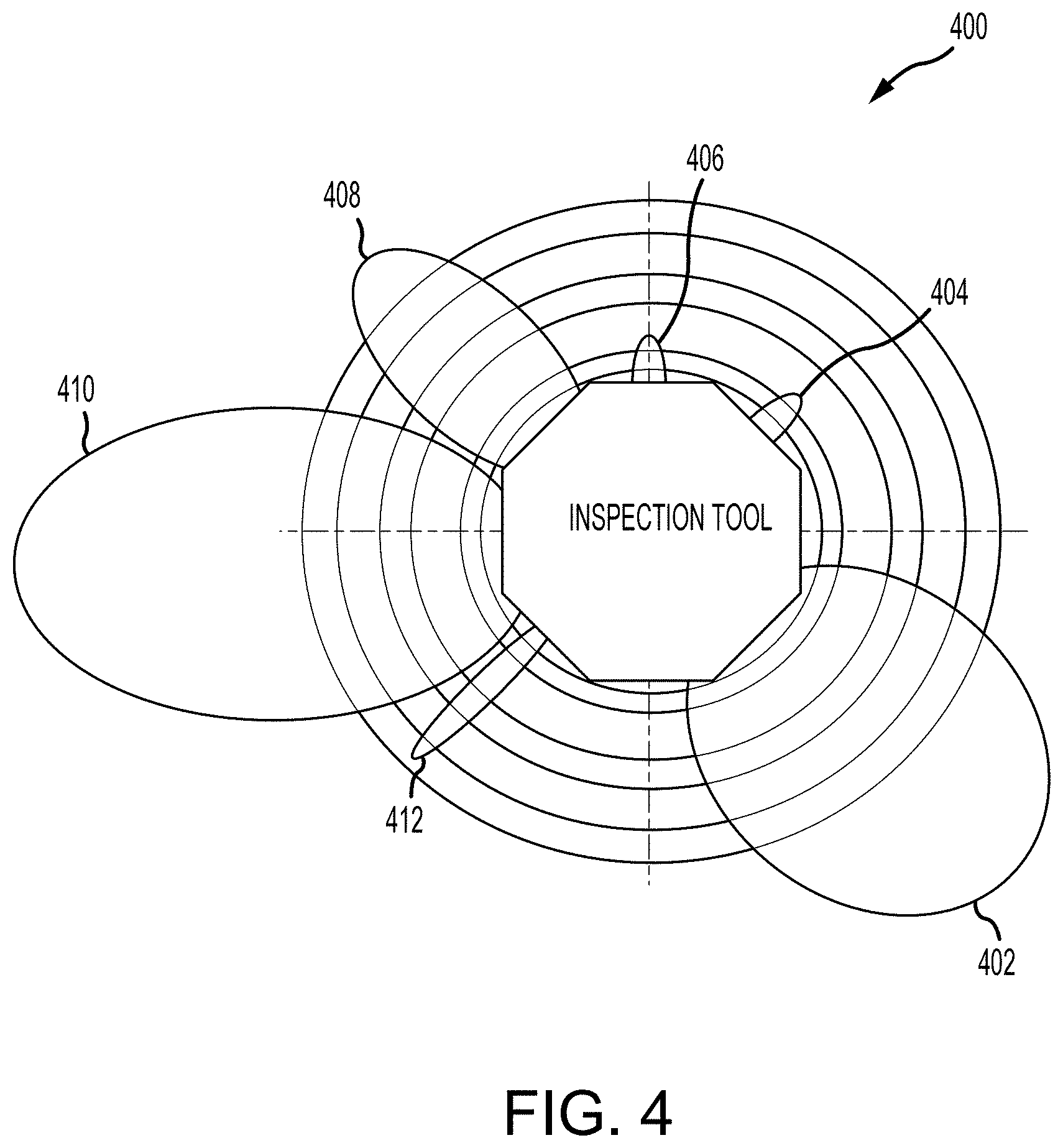 Patent US11782181 Figure 4 – Data fusion enhanced multi-modality wellbore integrity inspection system