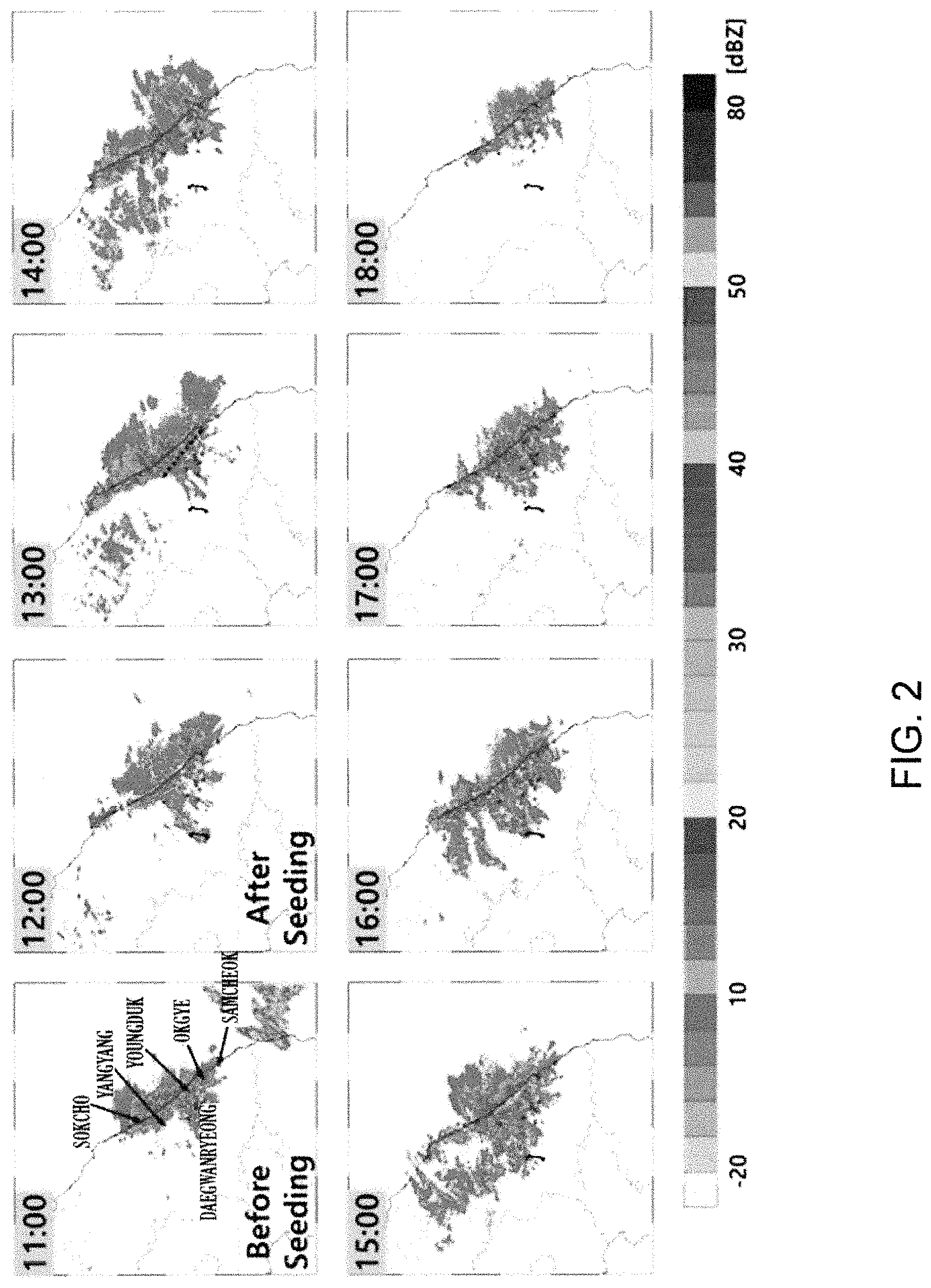 Patent US11782187 Figure 2 – Calculation method of total artificial precipitation in seeding area compared to non-seeding area