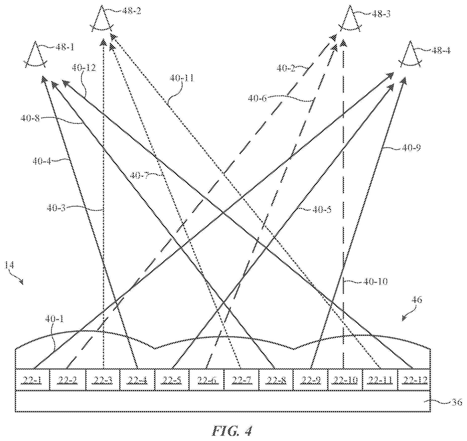 Patent US11782190 Figure 4 – Optical film arrangements for electronic device displays