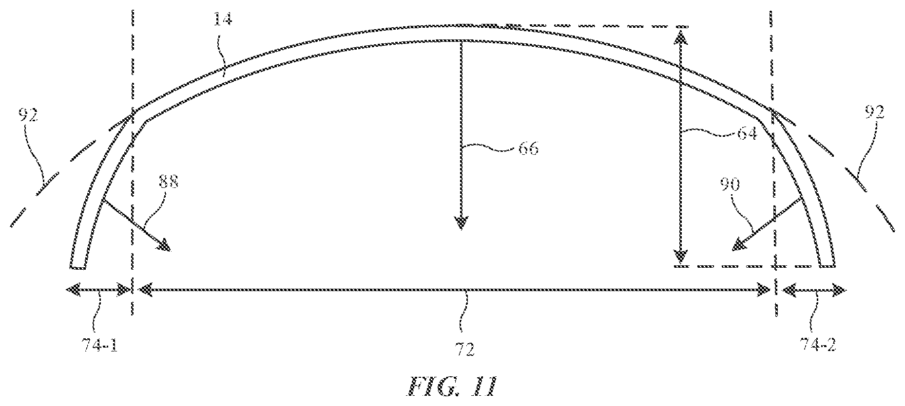 Patent US11782190 Figure 11 – Optical film arrangements for electronic device displays