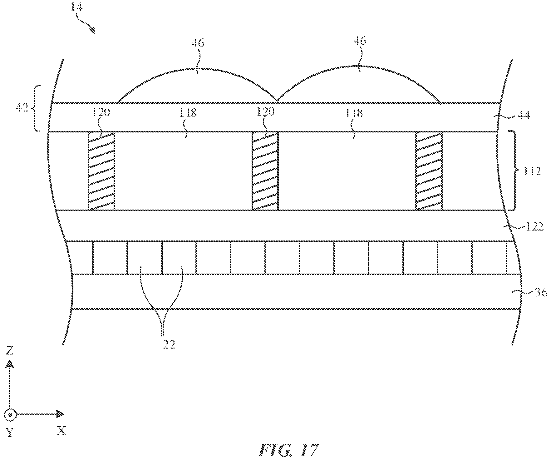 Patent US11782190 Figure 15 – Optical film arrangements for electronic device displays