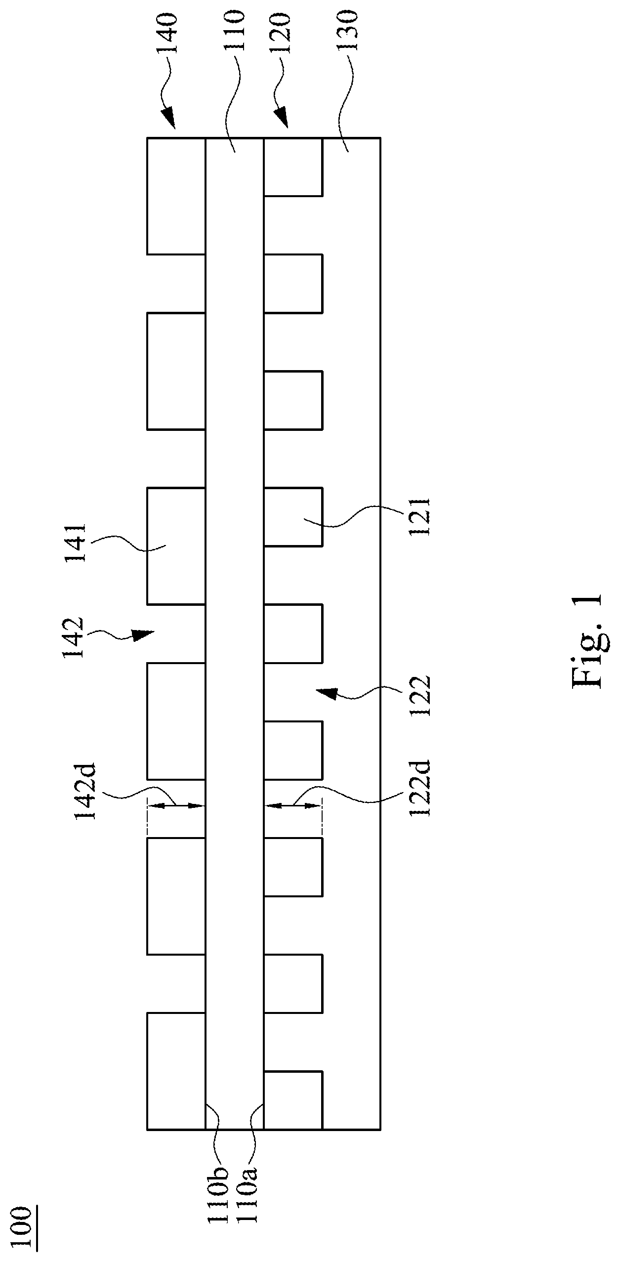 Patent US11782195 Figure 1 – Diffractive optical element and method for fabricating the diffractive optical element