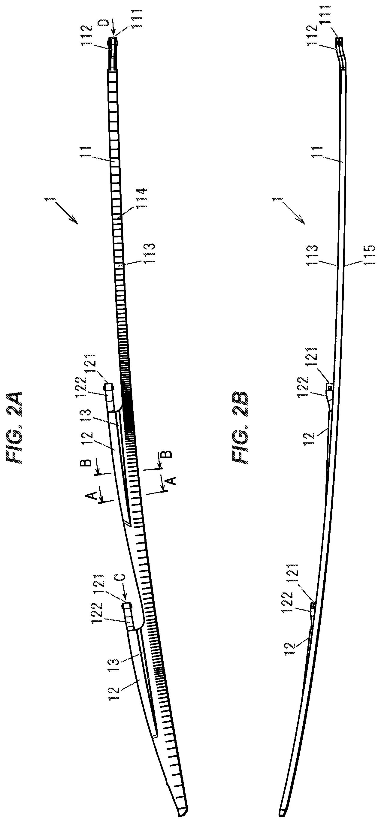 Patent US11782201 Figure 2 – Light guide with multiple rod-shaped light guide portions attached to each other having a prism surface