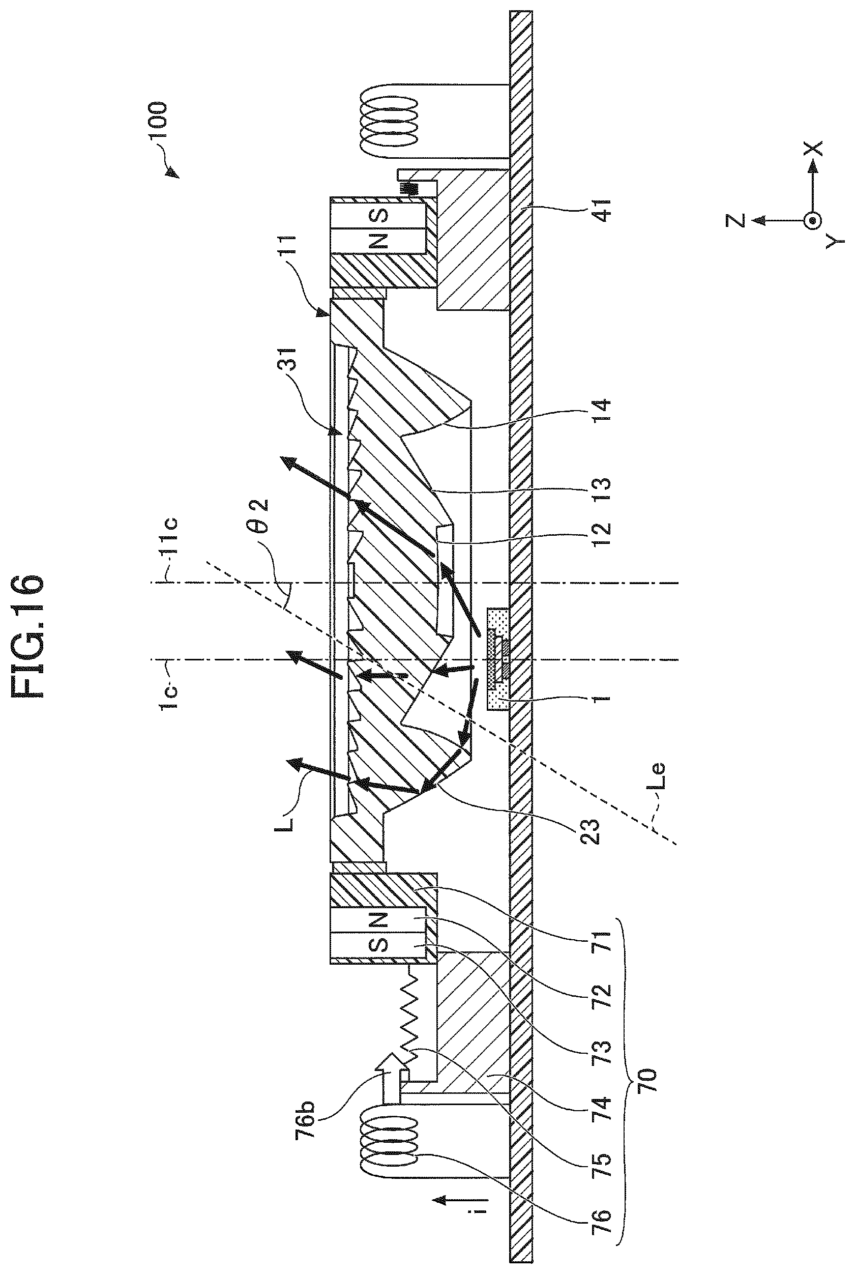 Patent US11782205 Figure 17 – Light-emitting device including movement mechanism
