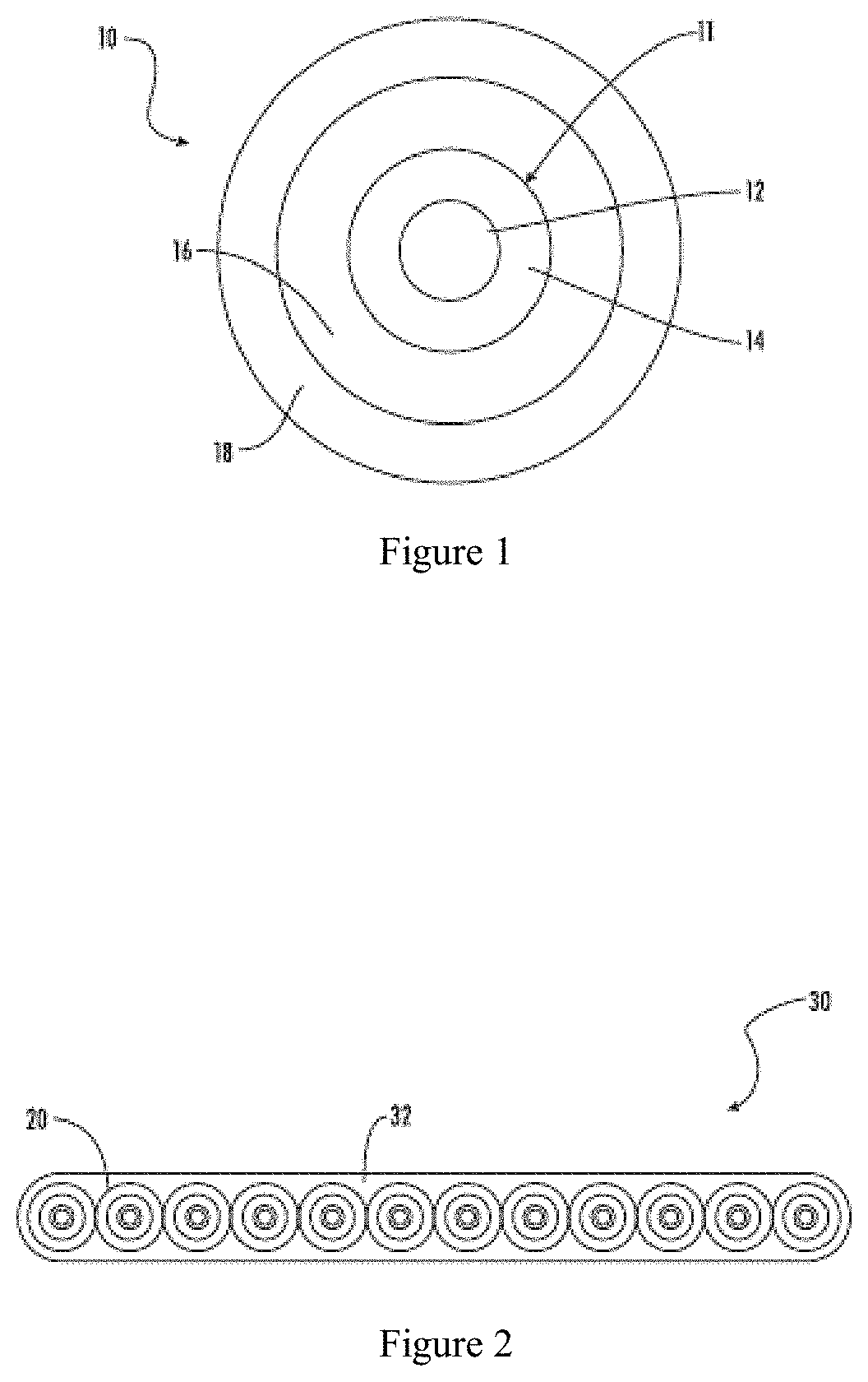 Patent US11782207 Figure 1 – Single-mode optical fiber with thin coating for high density cables and interconnects