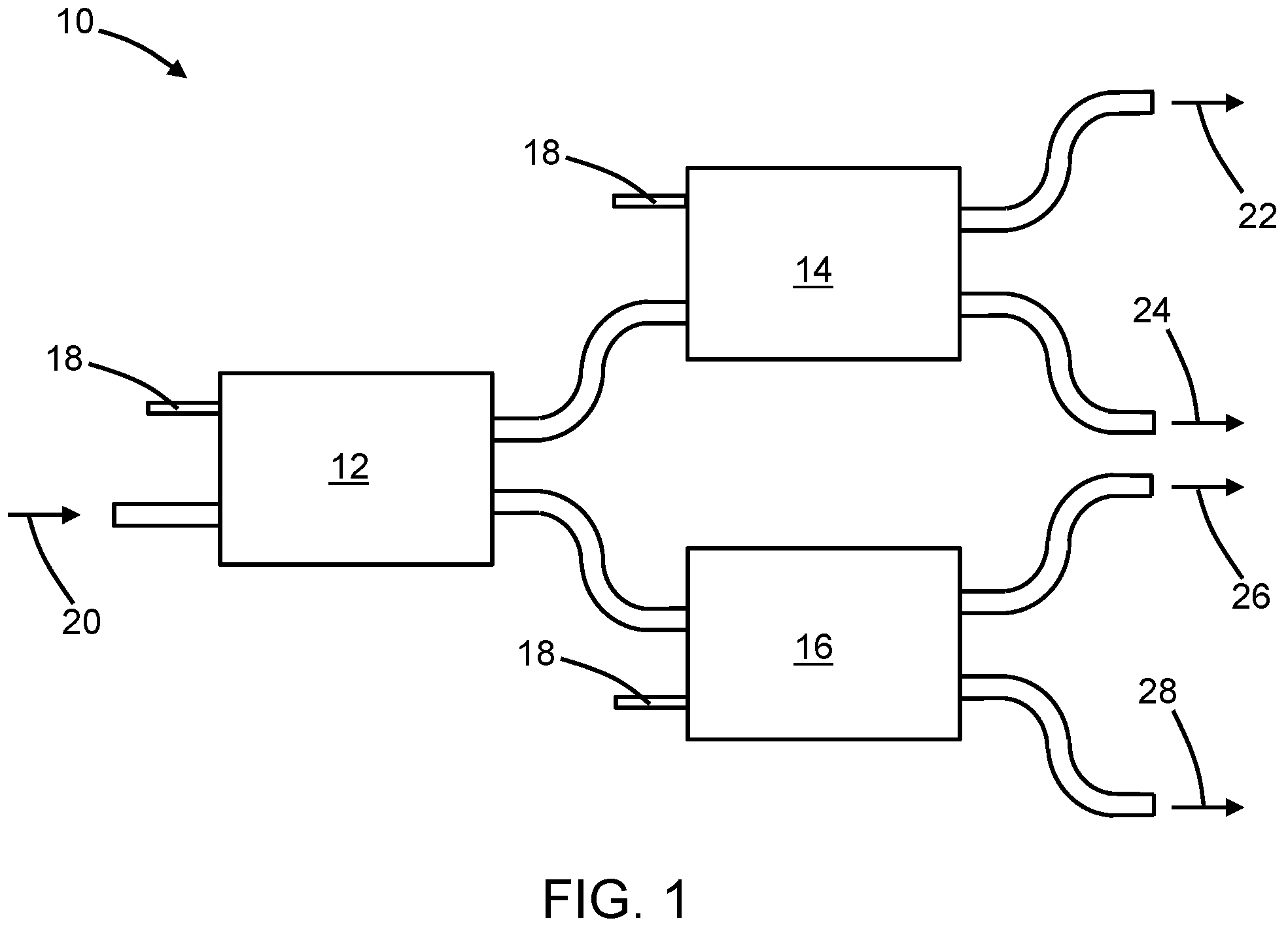 Patent US11782208 Figure 1 – Wavelength-division-multiplexing filter stages with segmented wavelength splitters