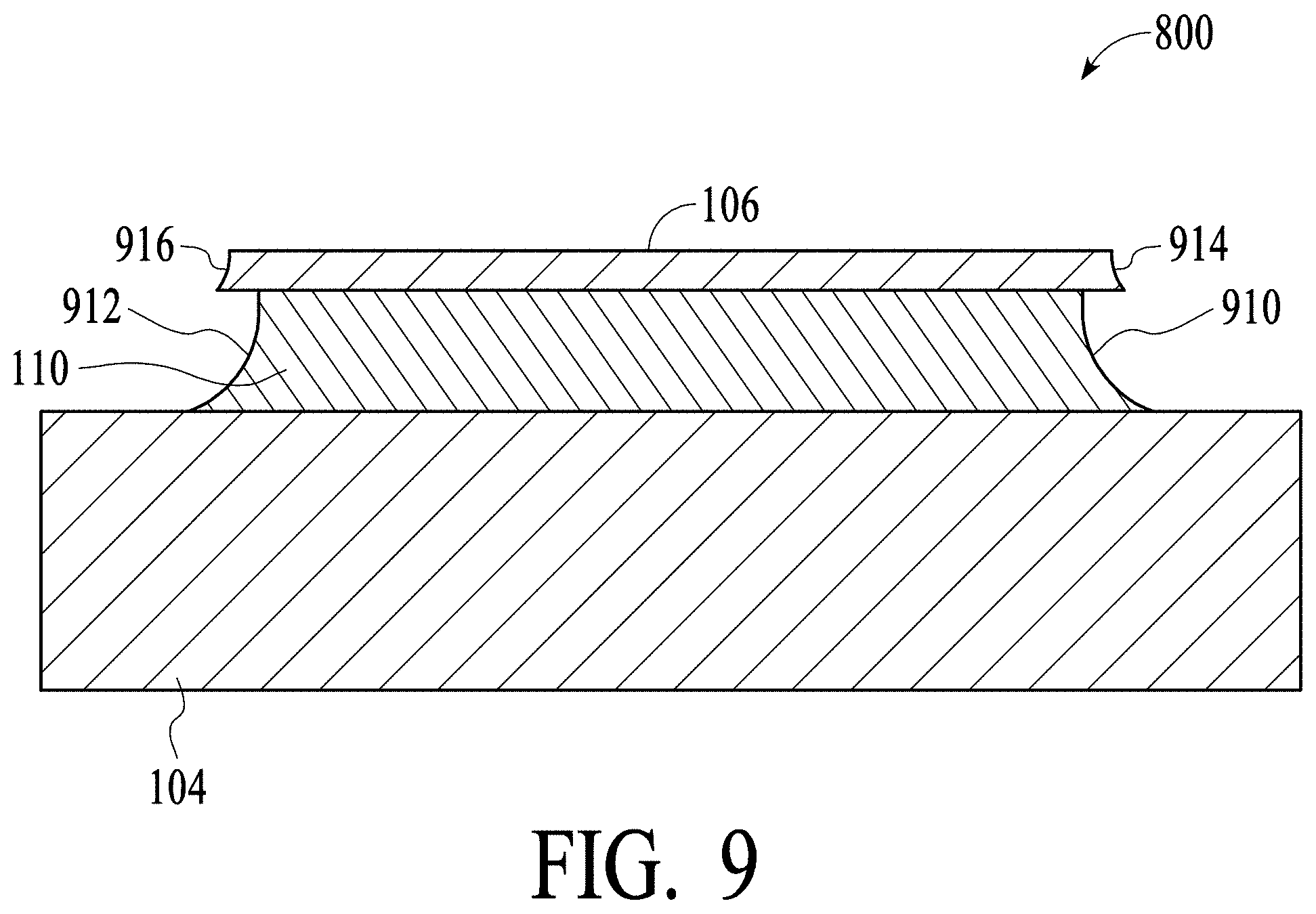 Patent US11782211 Figure 9 – Process flow with pre-biased mask and wet etching for smooth sidewalls in silicon nitride waveguides