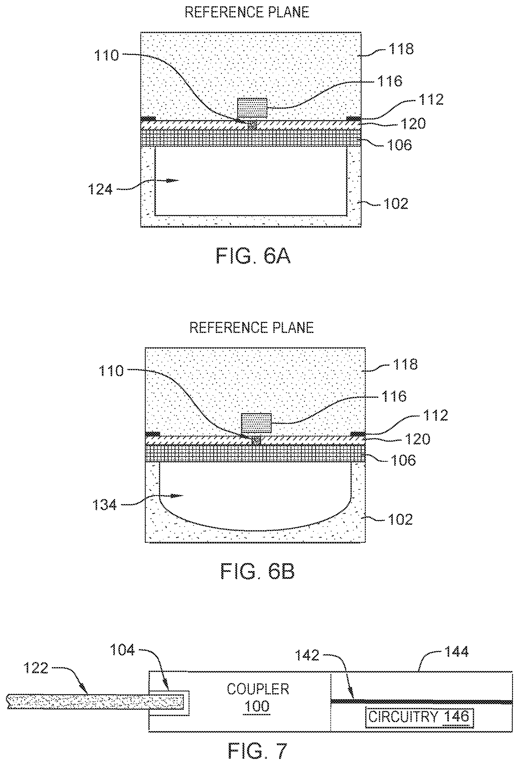 Patent US11782214 Figure 6 – Optical fiber coupler having hybrid tapered waveguide segments and metamaterial segments