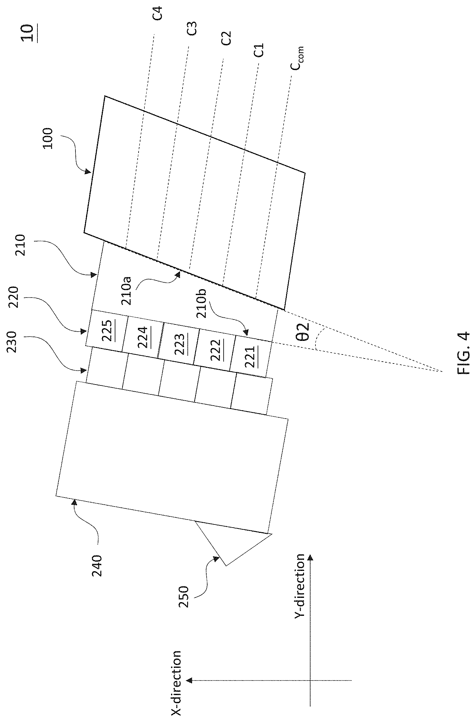Patent US11782215 Figure 4 – Optical device