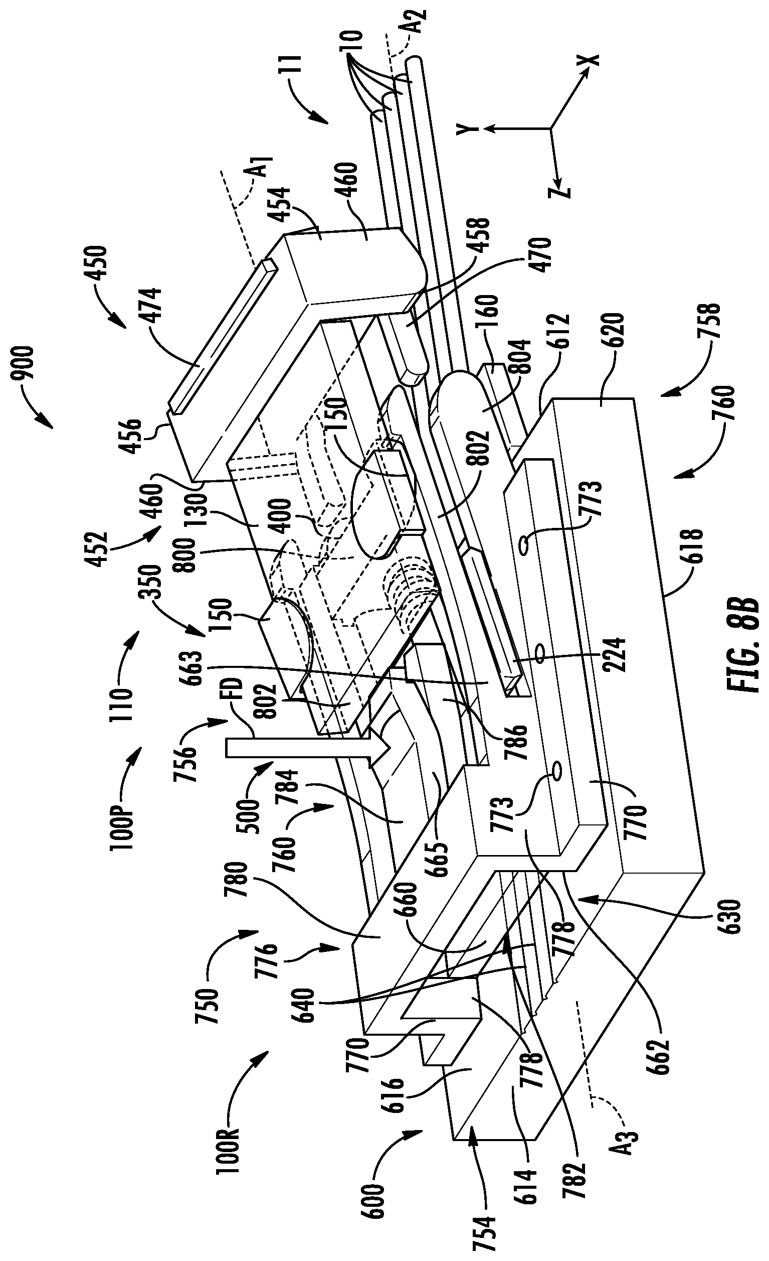 Patent US11782218 Figure 10 – Alignment ferrule assemblies and connectors for evanescent optical couplers and evanescent optical couplers using same