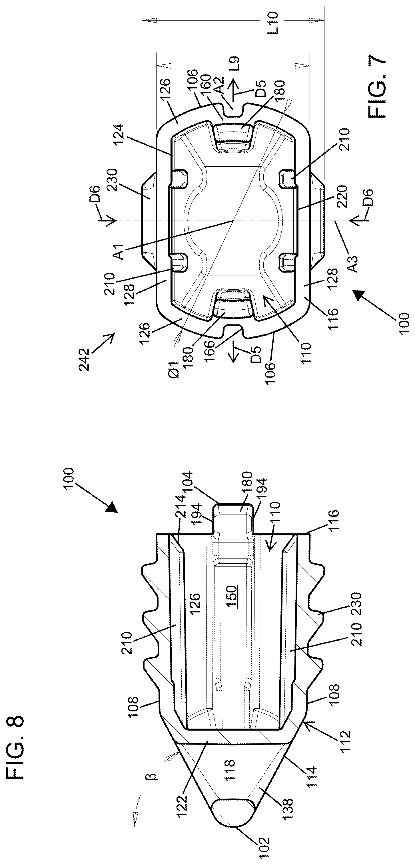 Patent US11782221 Figure 5 – Snap-on dust cap for fiber optic connector