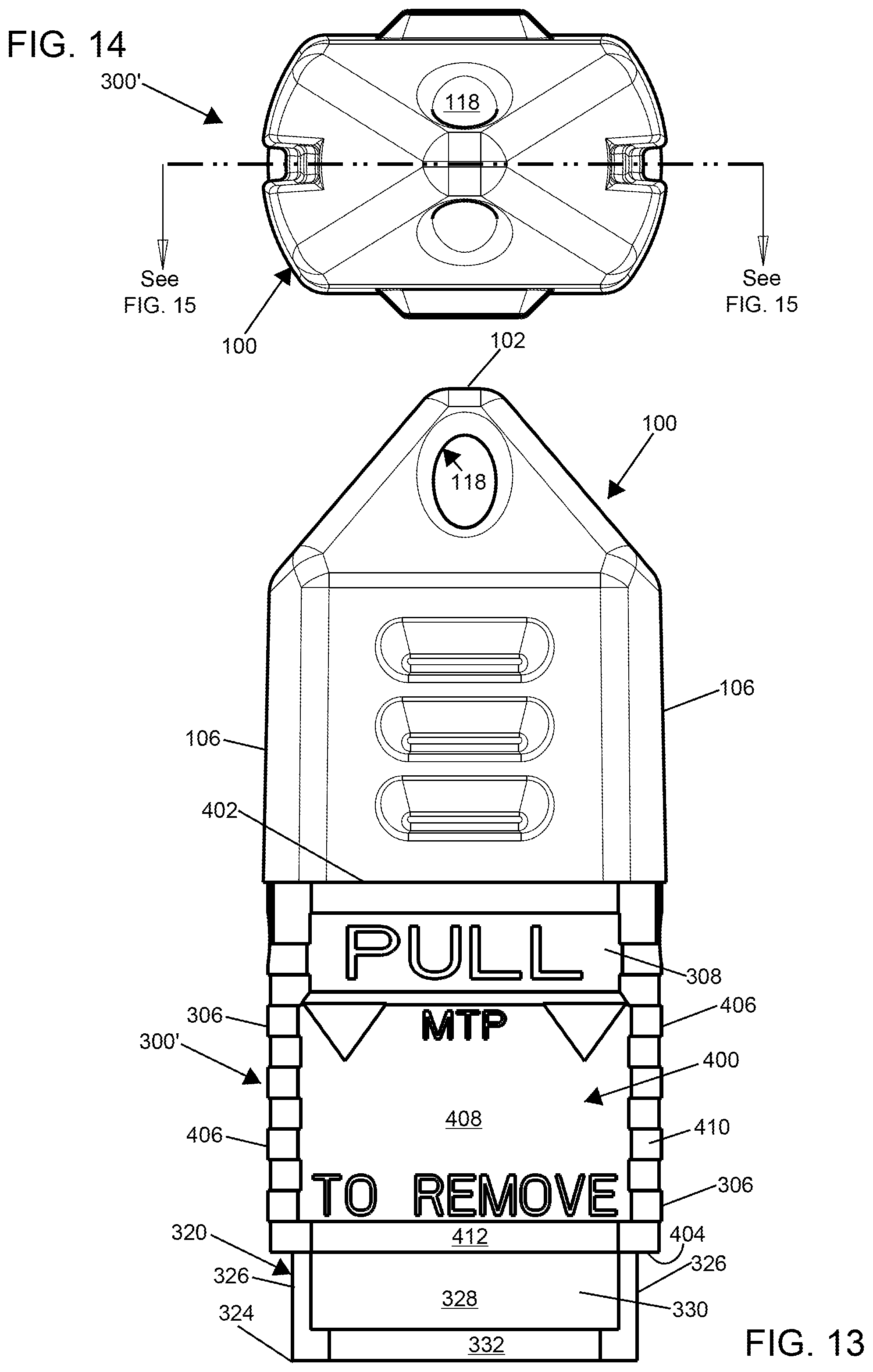 Patent US11782221 Figure 8 – Snap-on dust cap for fiber optic connector