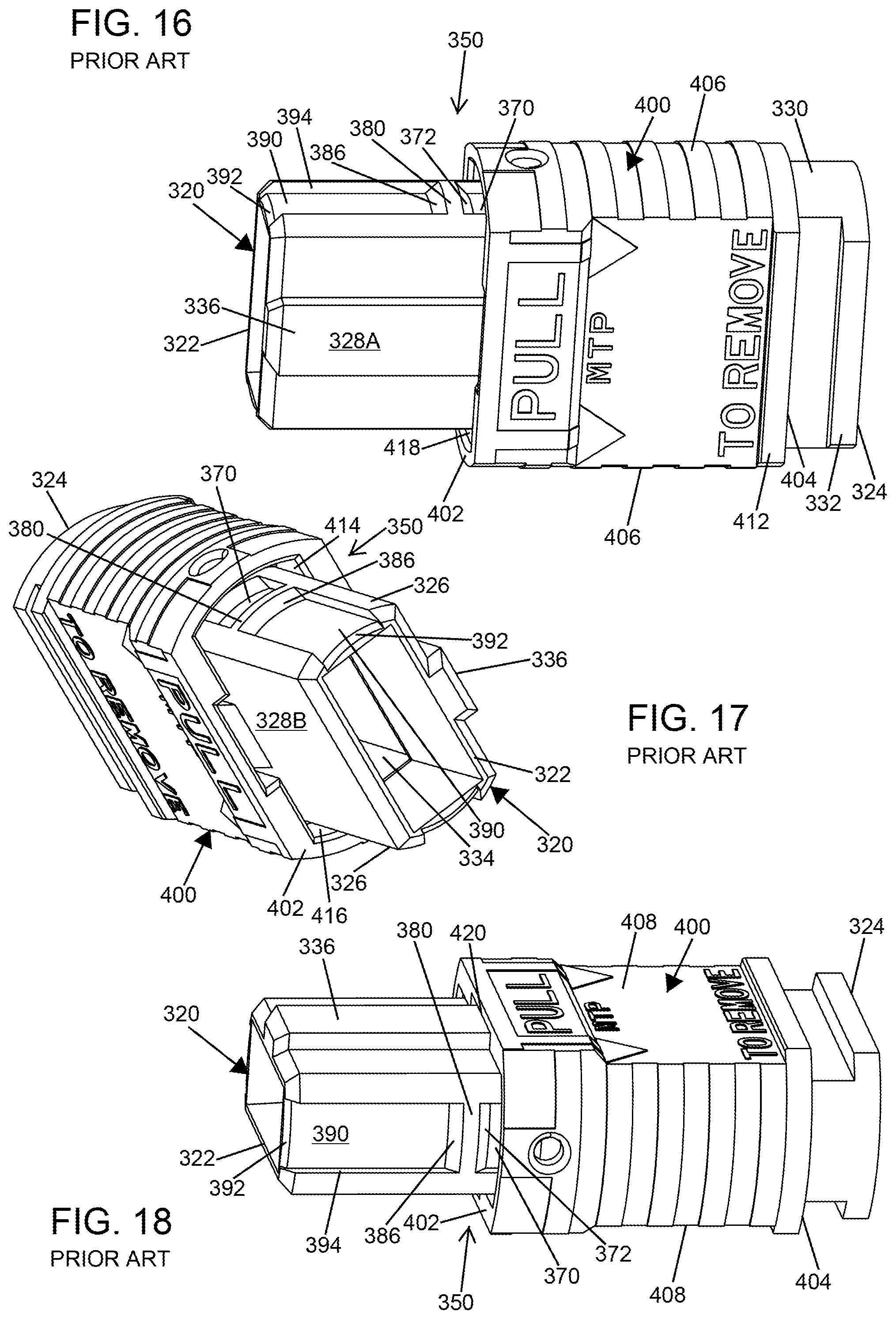 Patent US11782221 Figure 10 – Snap-on dust cap for fiber optic connector