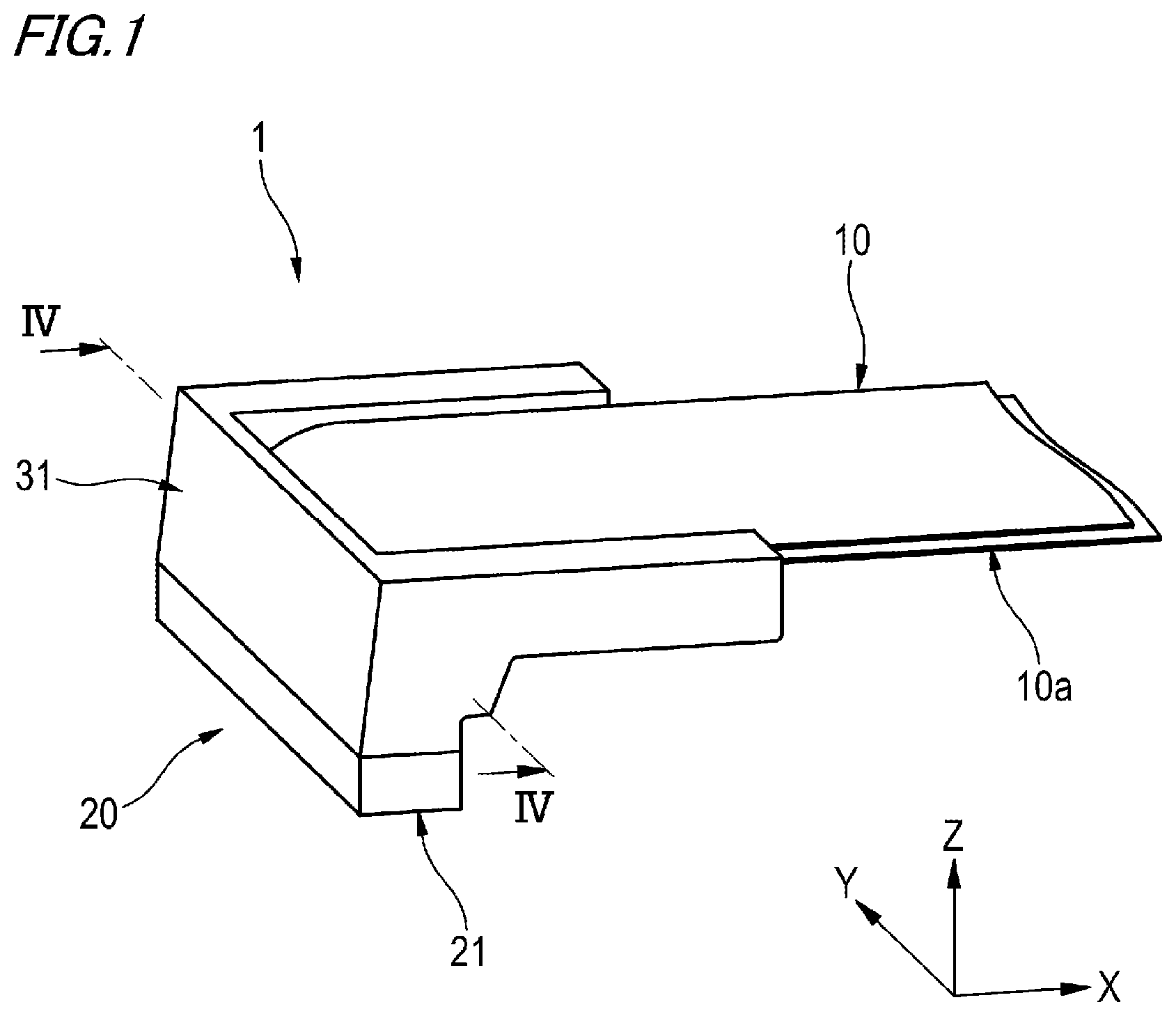 Patent US11782222 Figure 1 – Optical fiber connection component and optical fiber connection structure