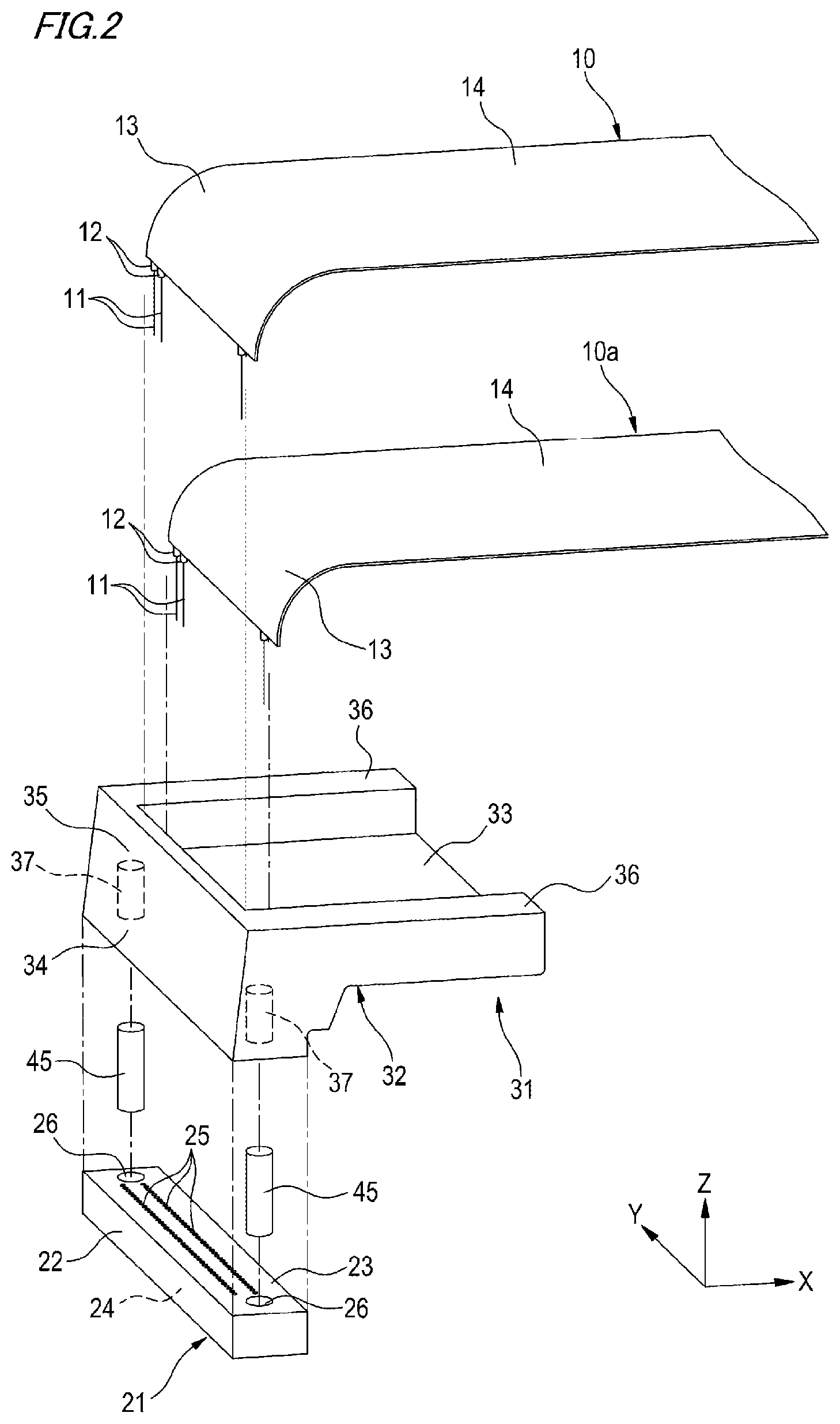 Patent US11782222 Figure 2 – Optical fiber connection component and optical fiber connection structure