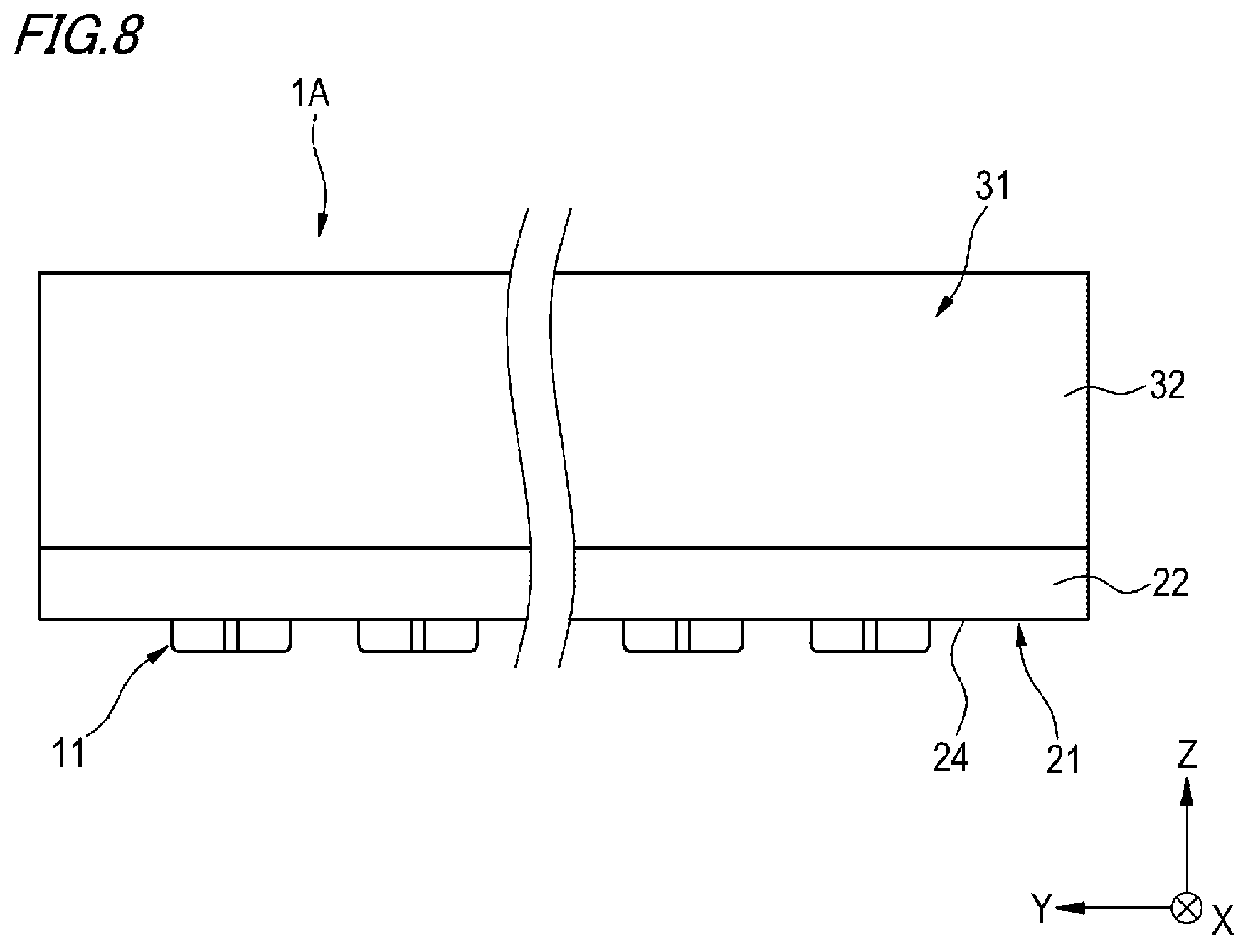 Patent US11782222 Figure 7 – Optical fiber connection component and optical fiber connection structure