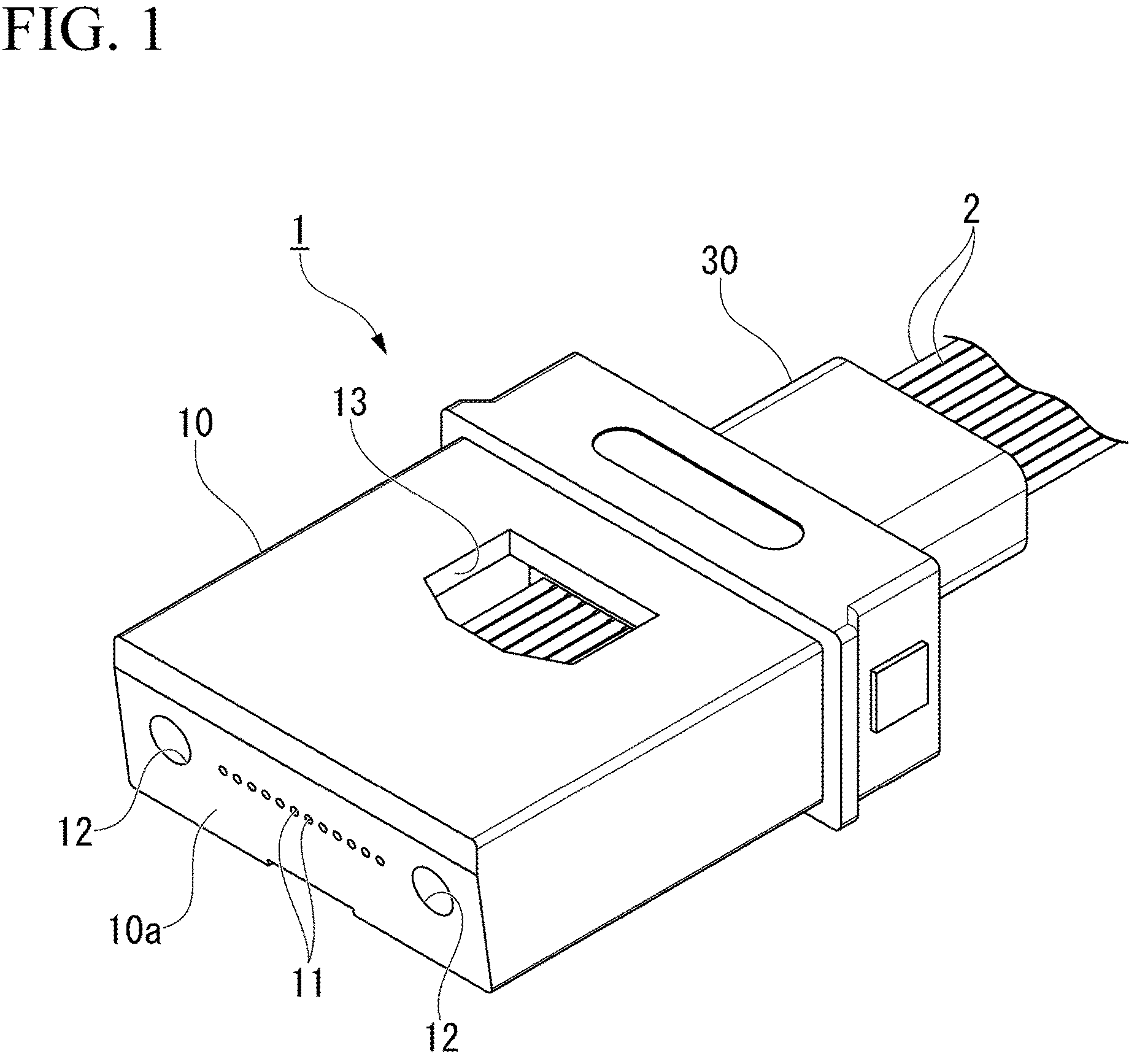Patent US11782223 Figure 1 – Optical connector