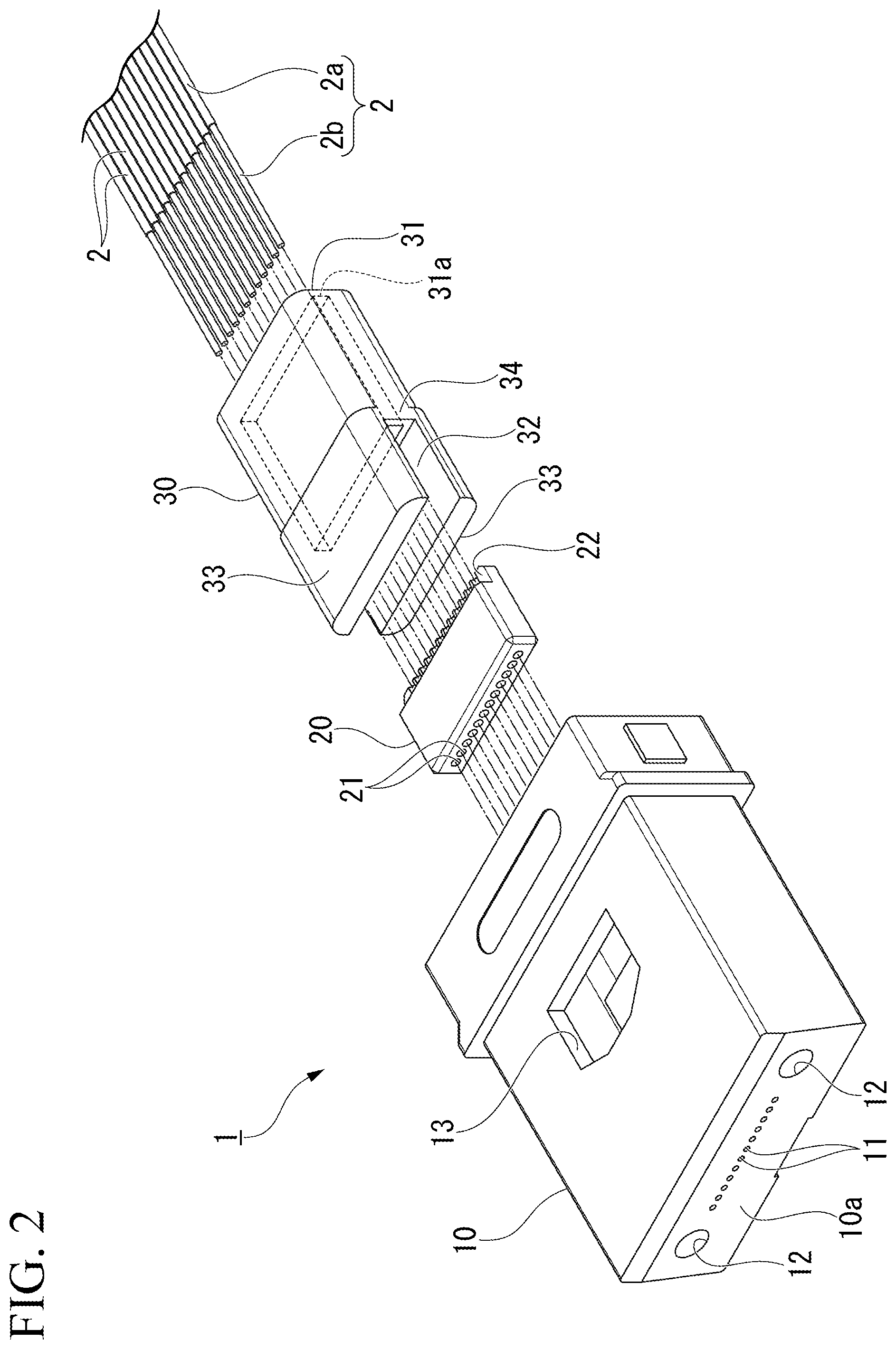 Patent US11782223 Figure 2 – Optical connector