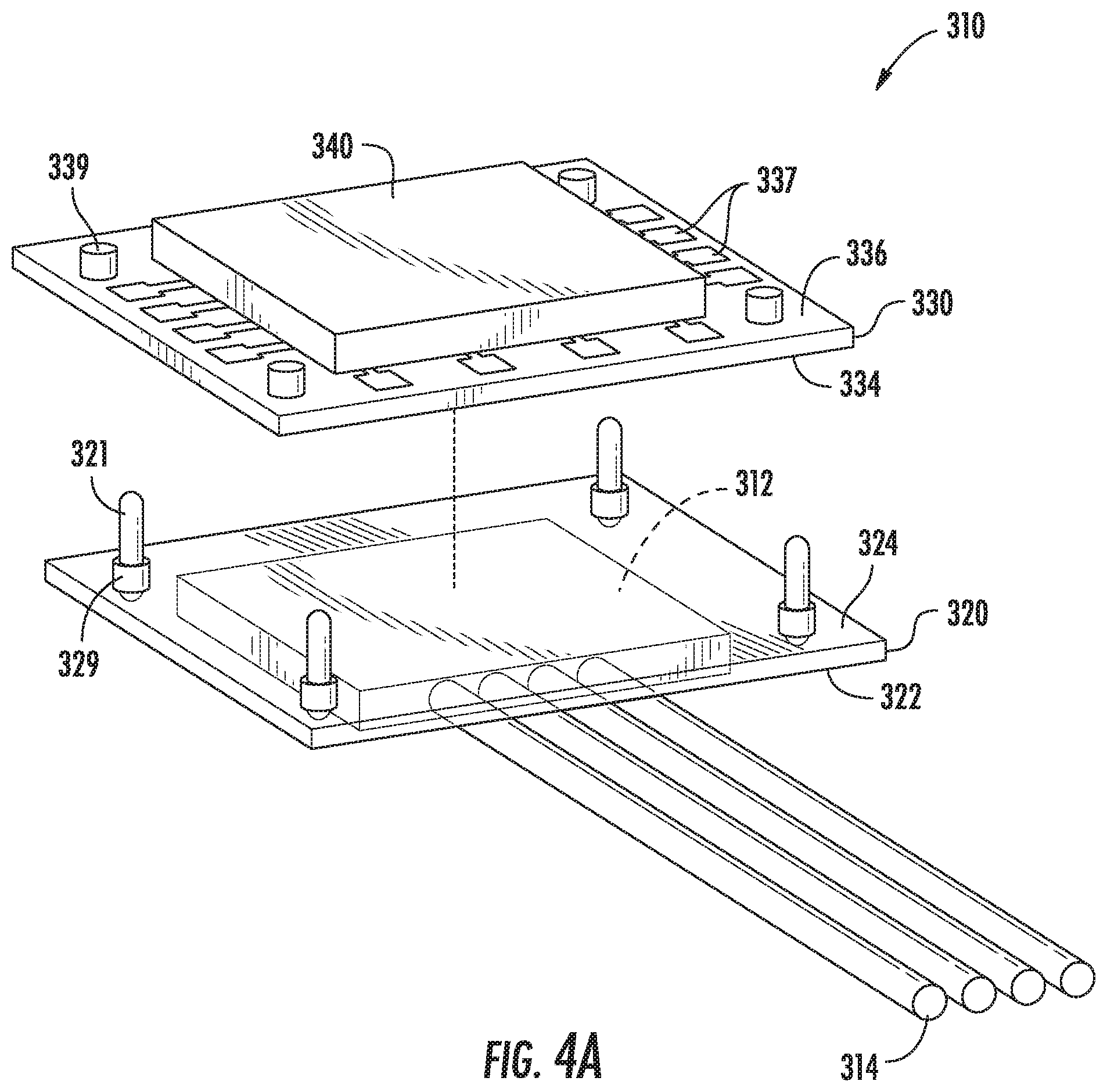 Patent US11782225 Figure 5 – Multi-fiber interface apparatus for photonic integrated circuit