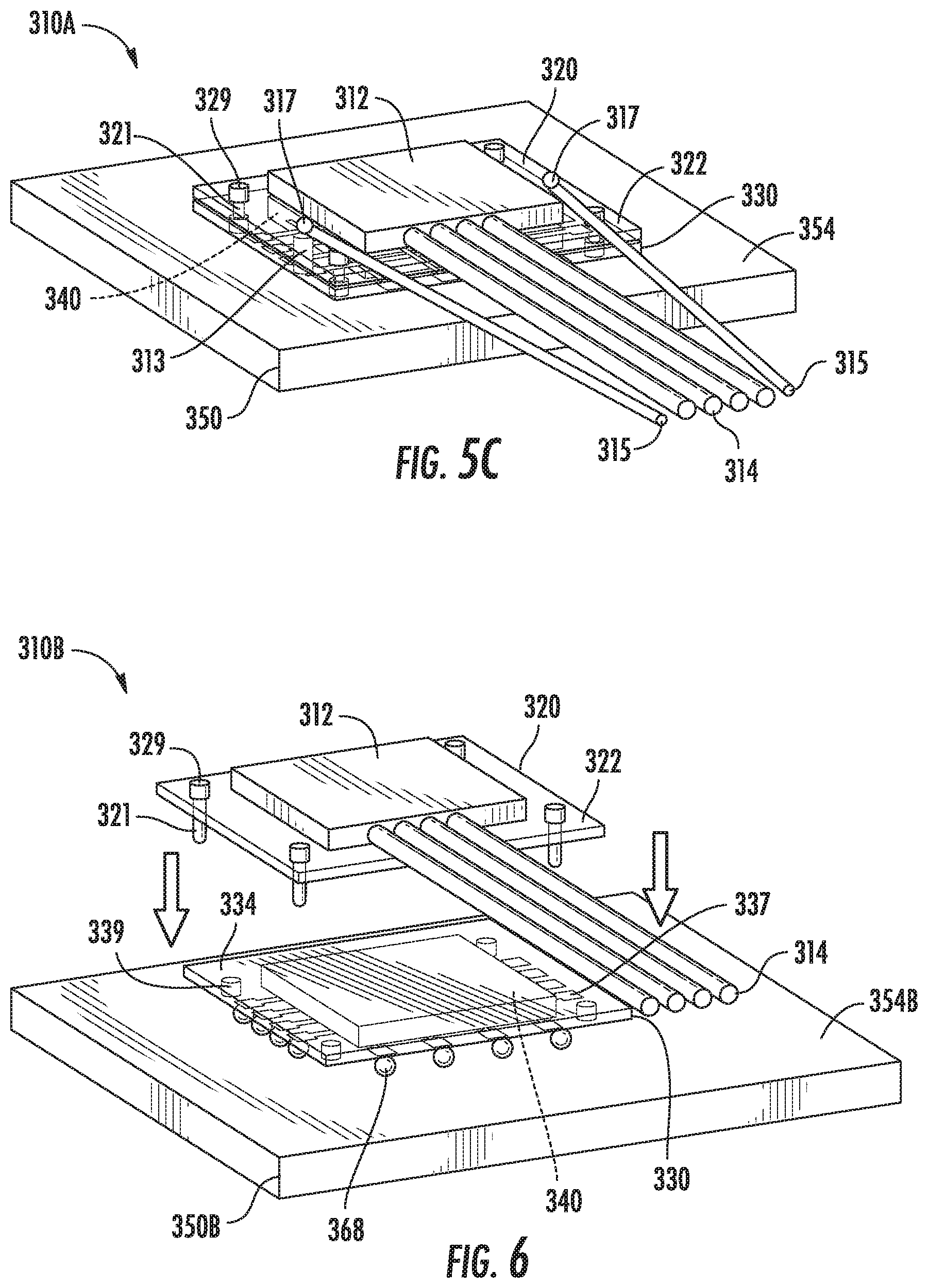 Patent US11782225 Figure 8 – Multi-fiber interface apparatus for photonic integrated circuit