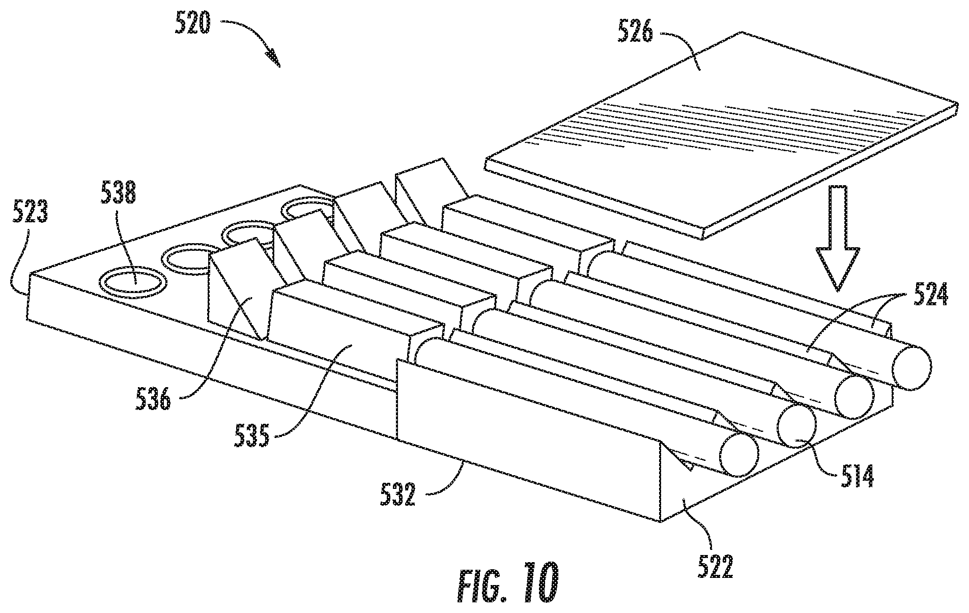 Patent US11782225 Figure 13 – Multi-fiber interface apparatus for photonic integrated circuit