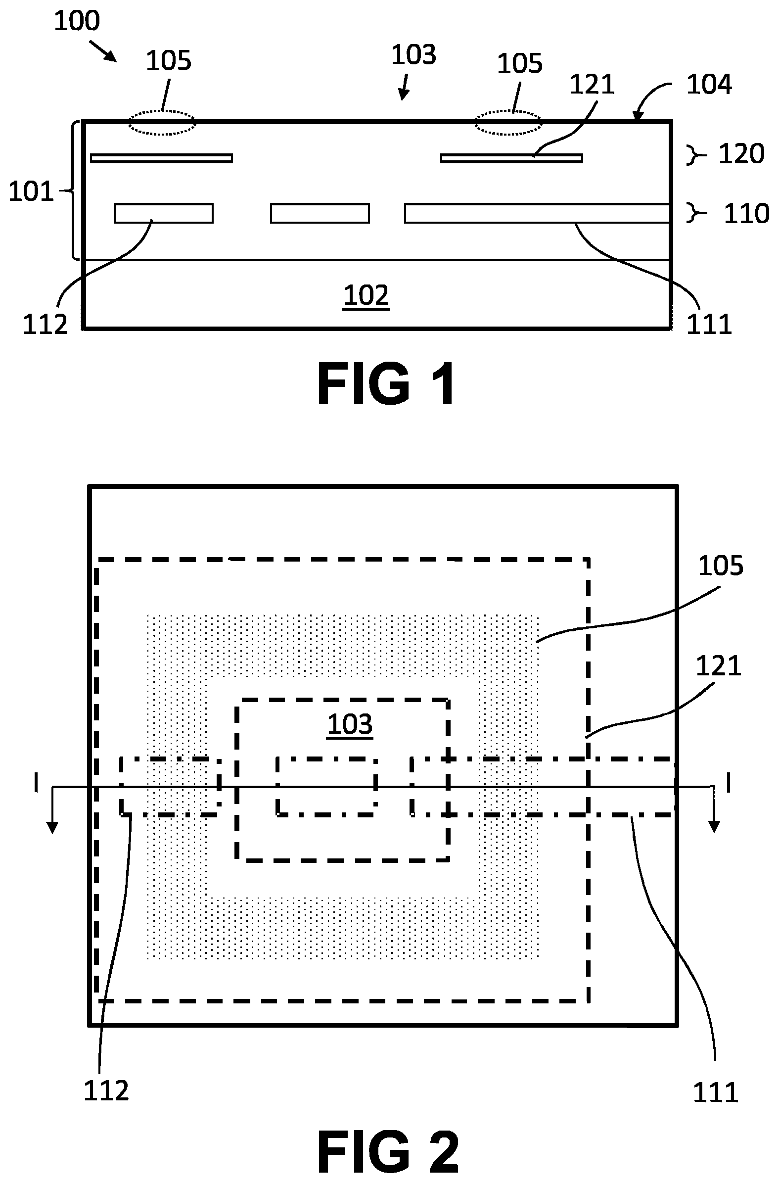 Patent US11782227 Figure 1 – Weld protection for hermetic wafer-level sealing