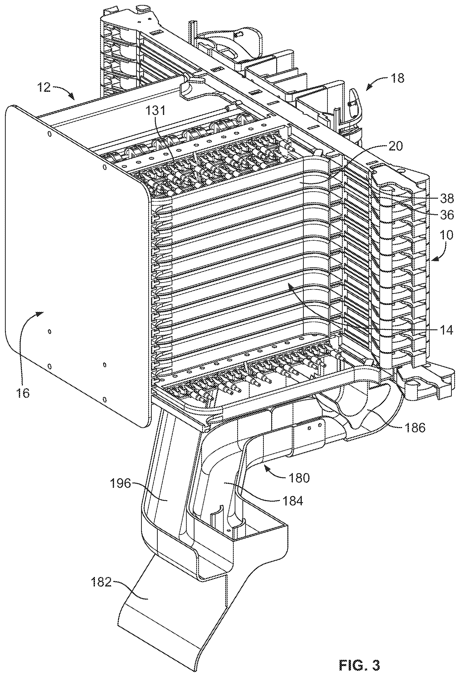 Patent US11782230 Figure 3 – Fiber optic connection cassette