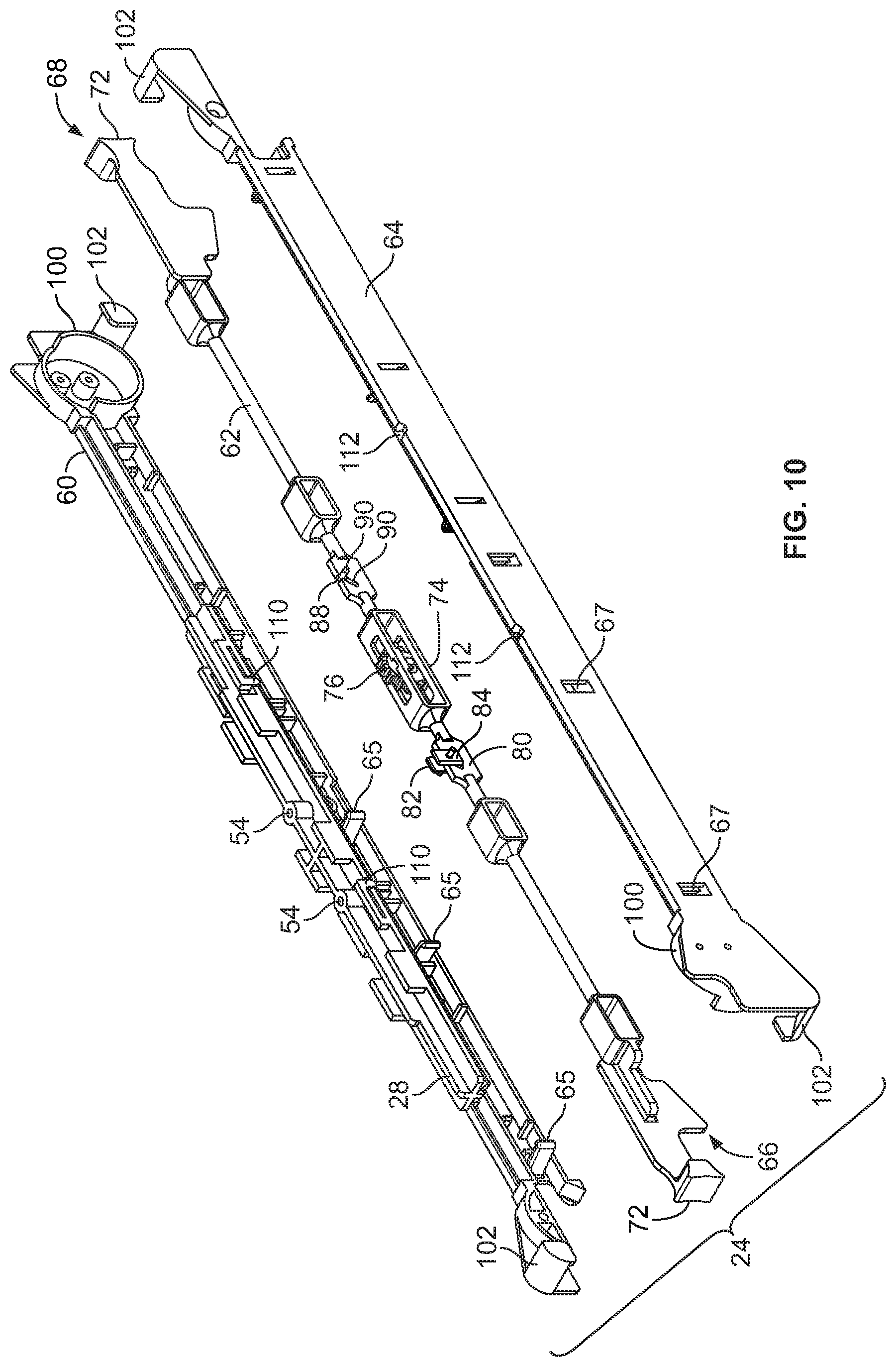Patent US11782230 Figure 10 – Fiber optic connection cassette