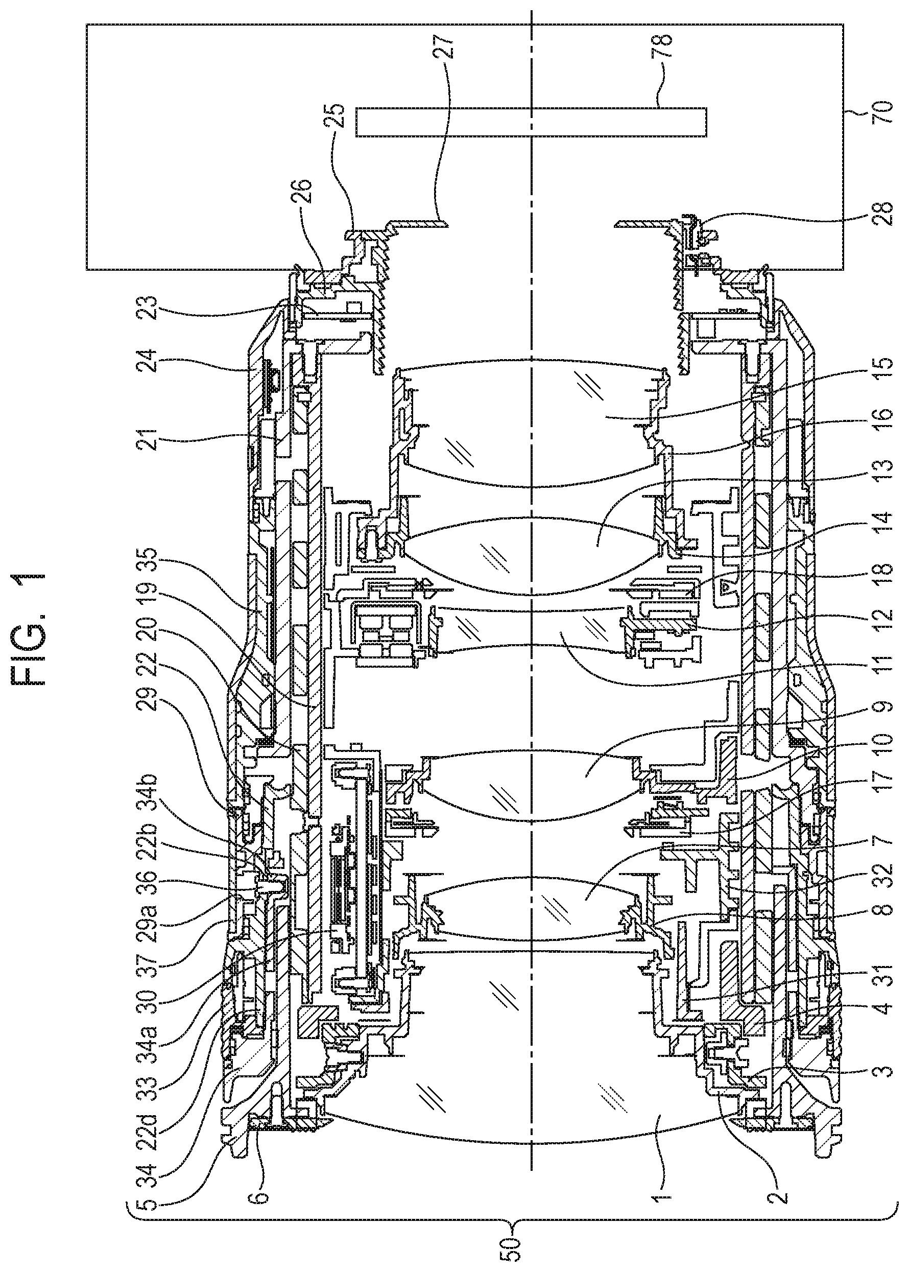 Patent US11782233 Figure 1 – Optical apparatus and image pickup apparatus